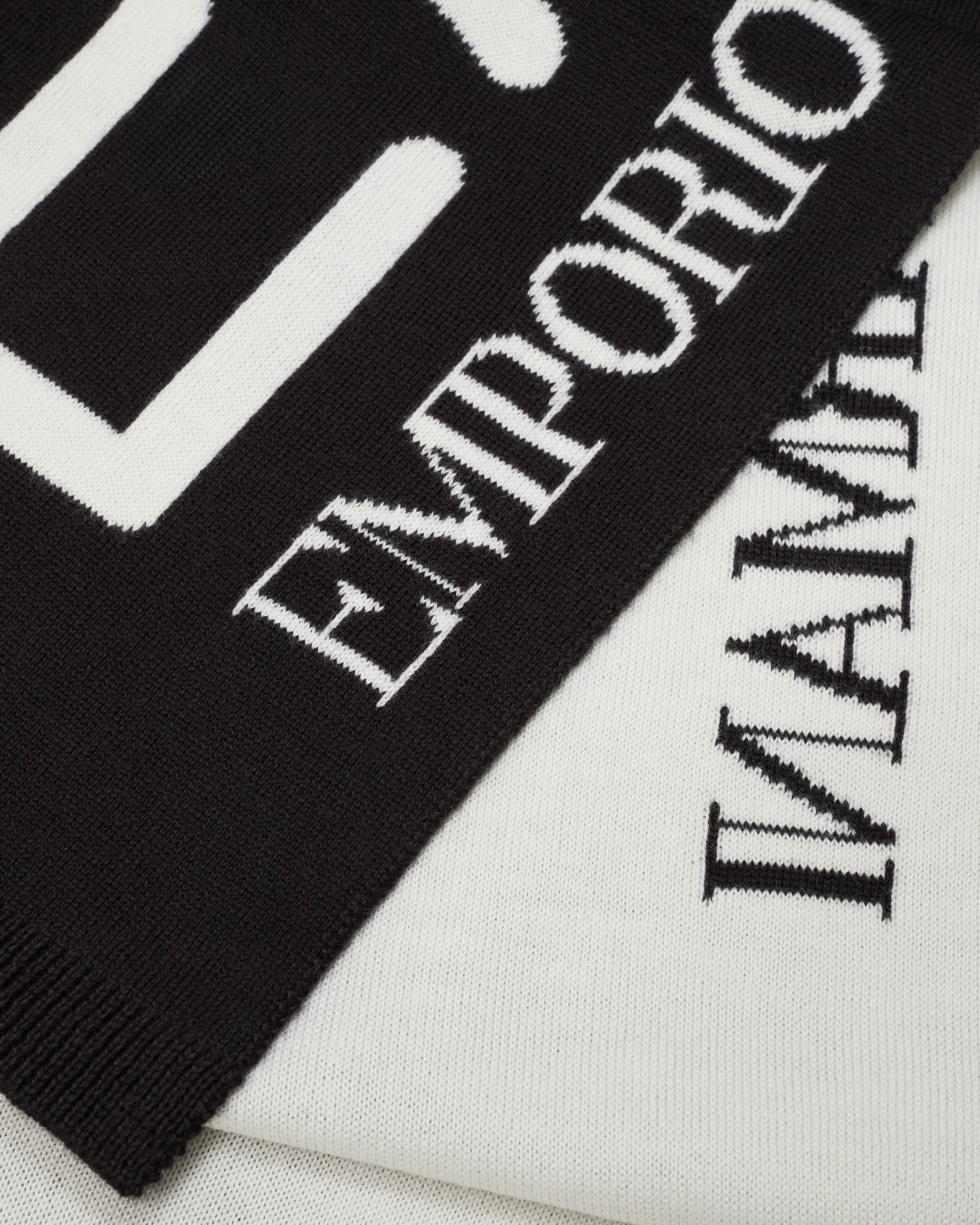 Ea7 Visibility Scarf With Oversized Logo In Black