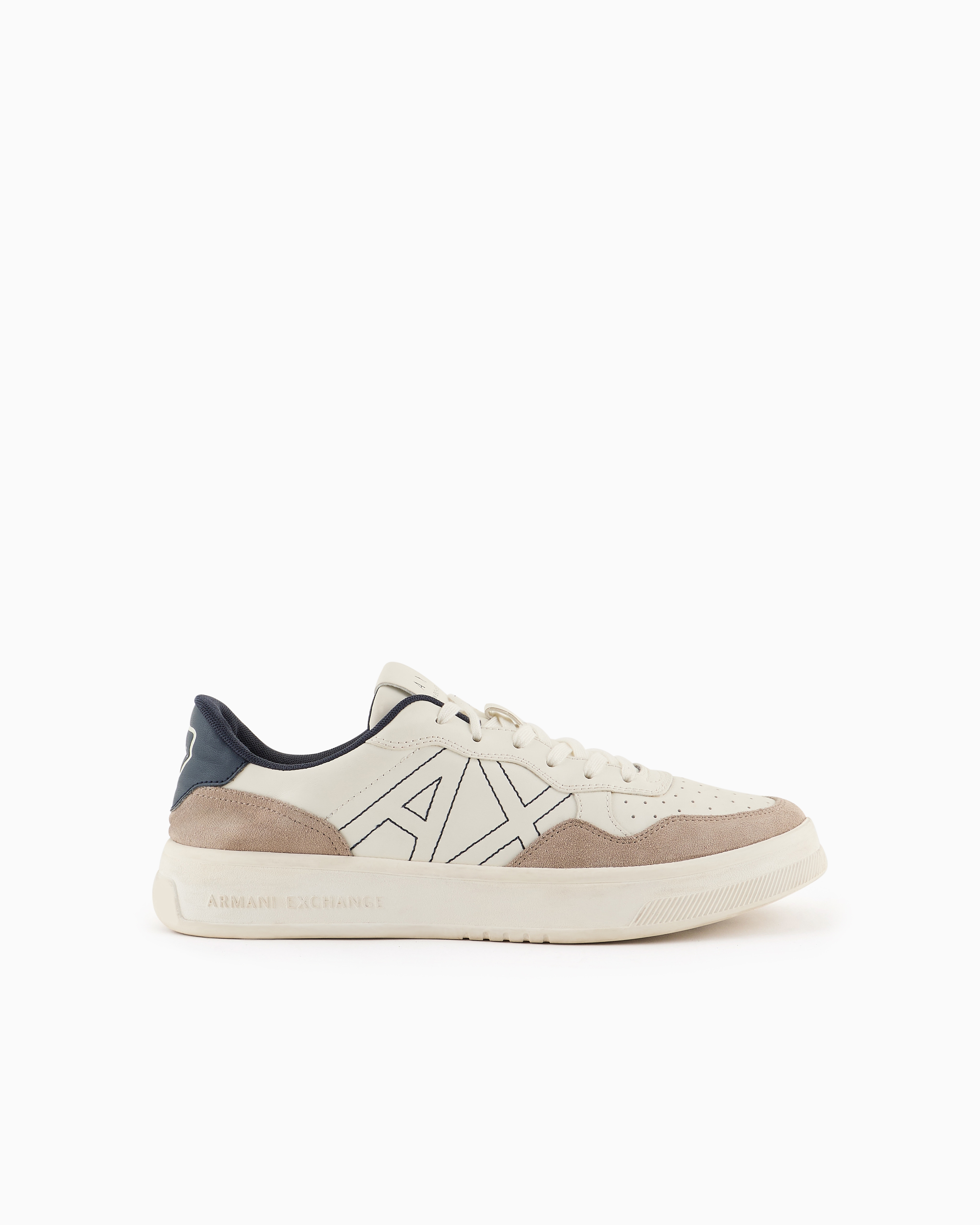 Armani Exchange Official Store Sneakers With Suede Inserts