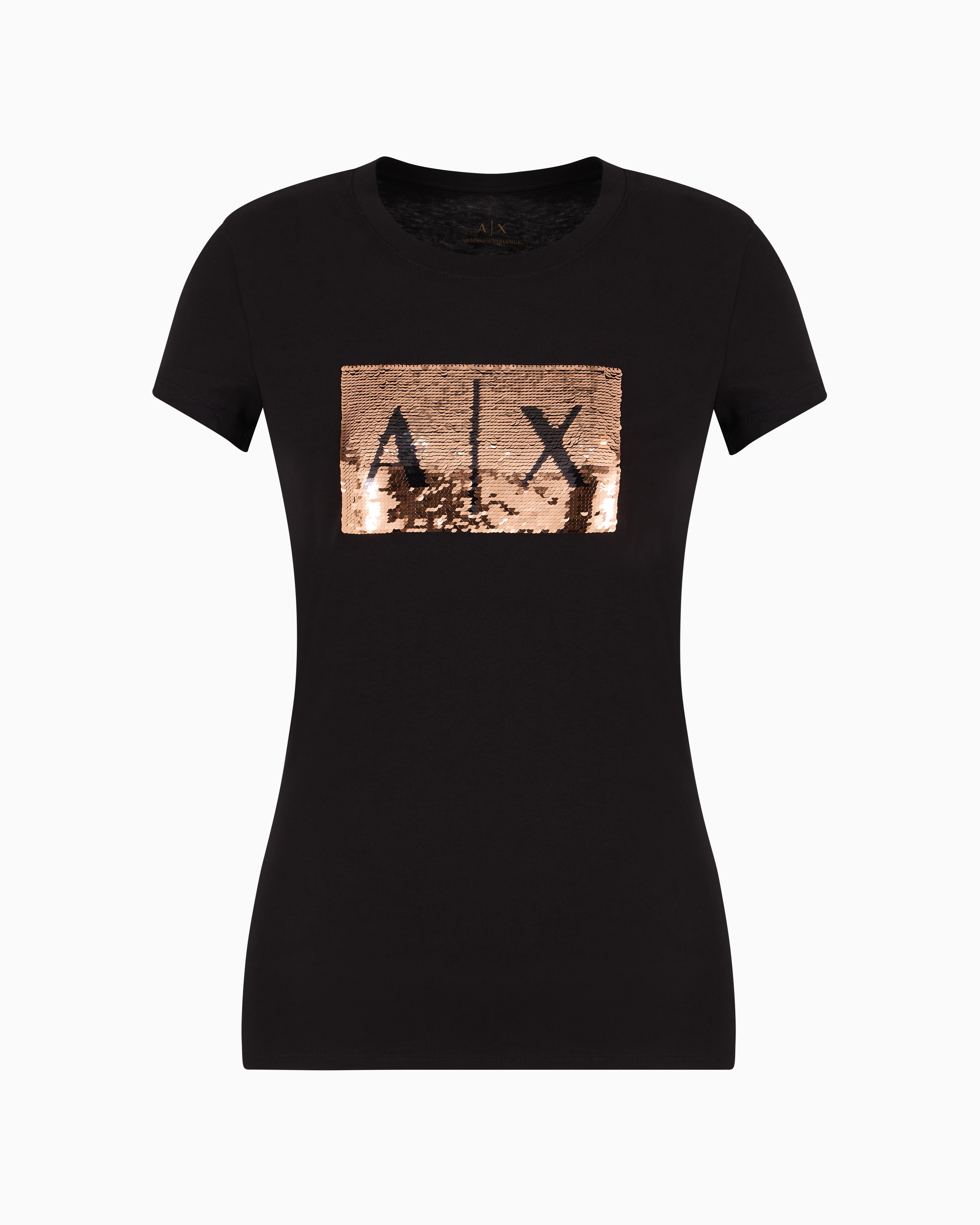 Armani Exchange T-shirt Woman Color Black In Black