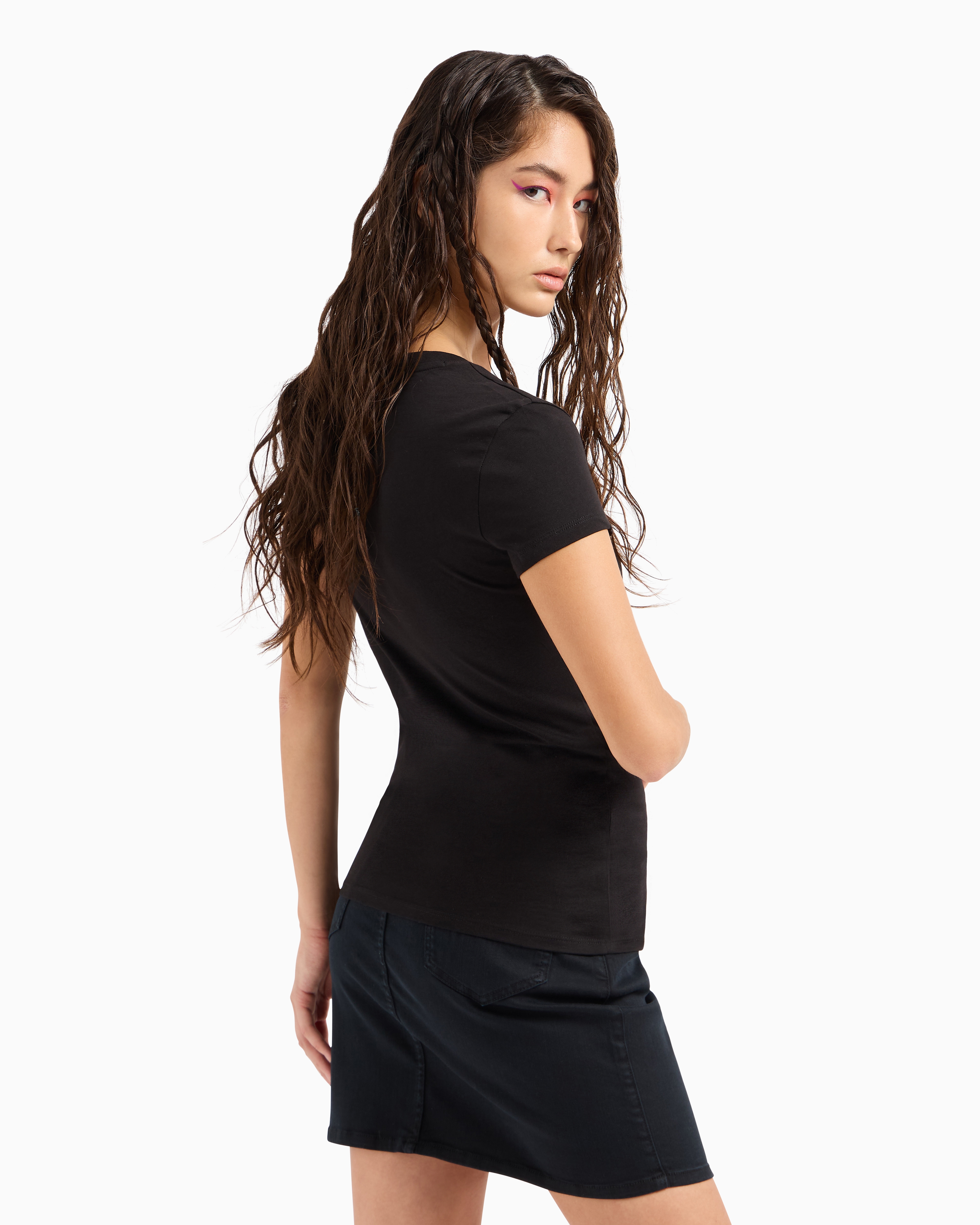 Armani Exchange T-shirt Woman Color Black In Black