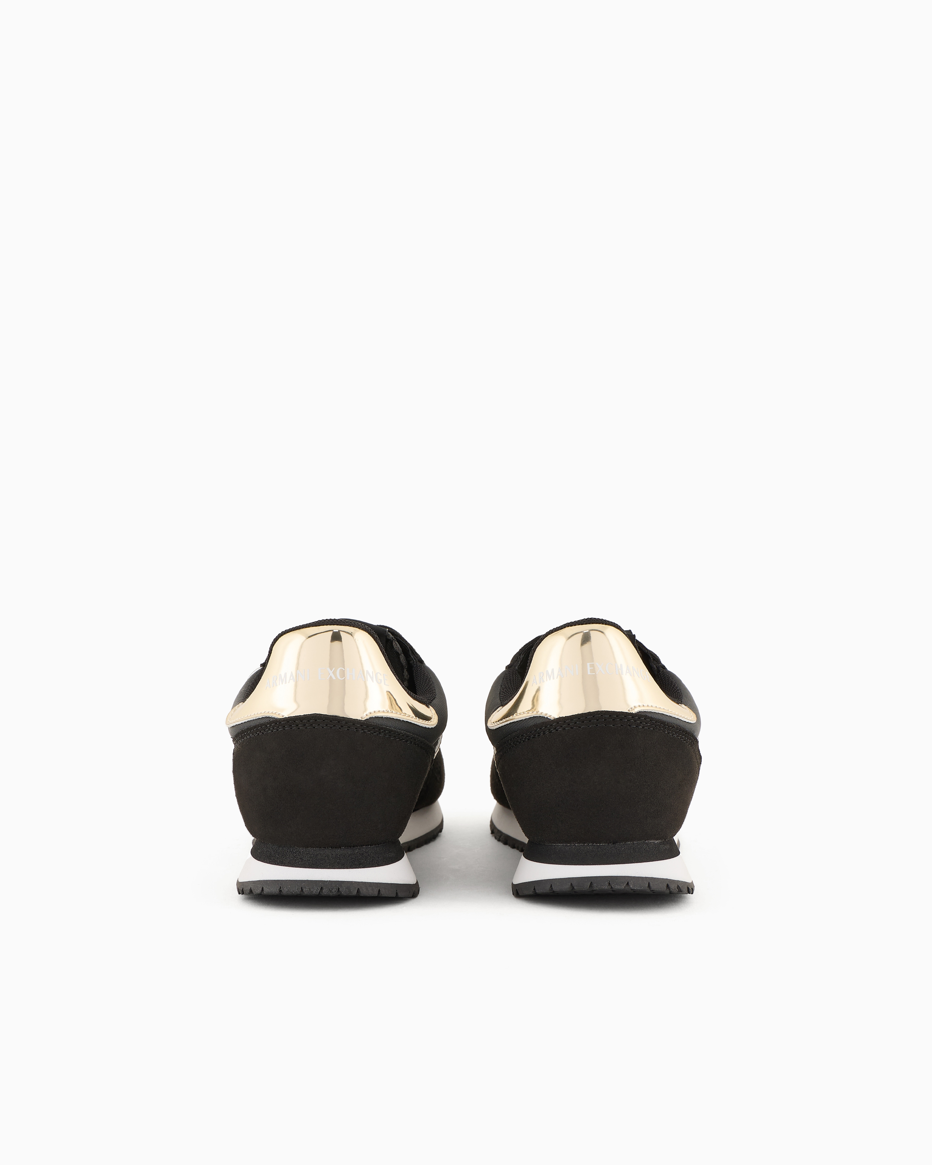 Armani Exchange Side Logo-print Sneakers In Black
