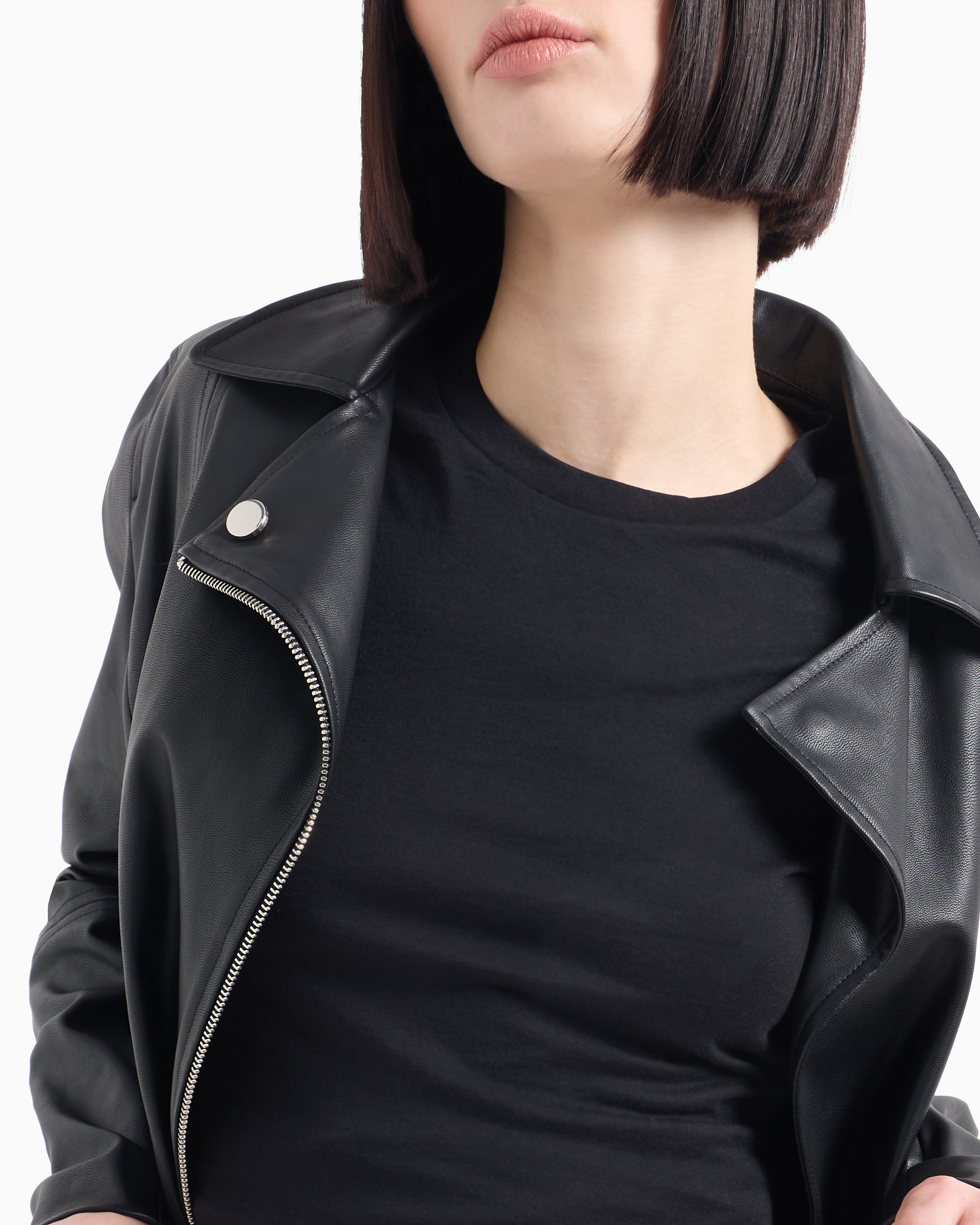 Armani Exchange Slim Fit T-shirt In Pima Cotton Jersey In Black