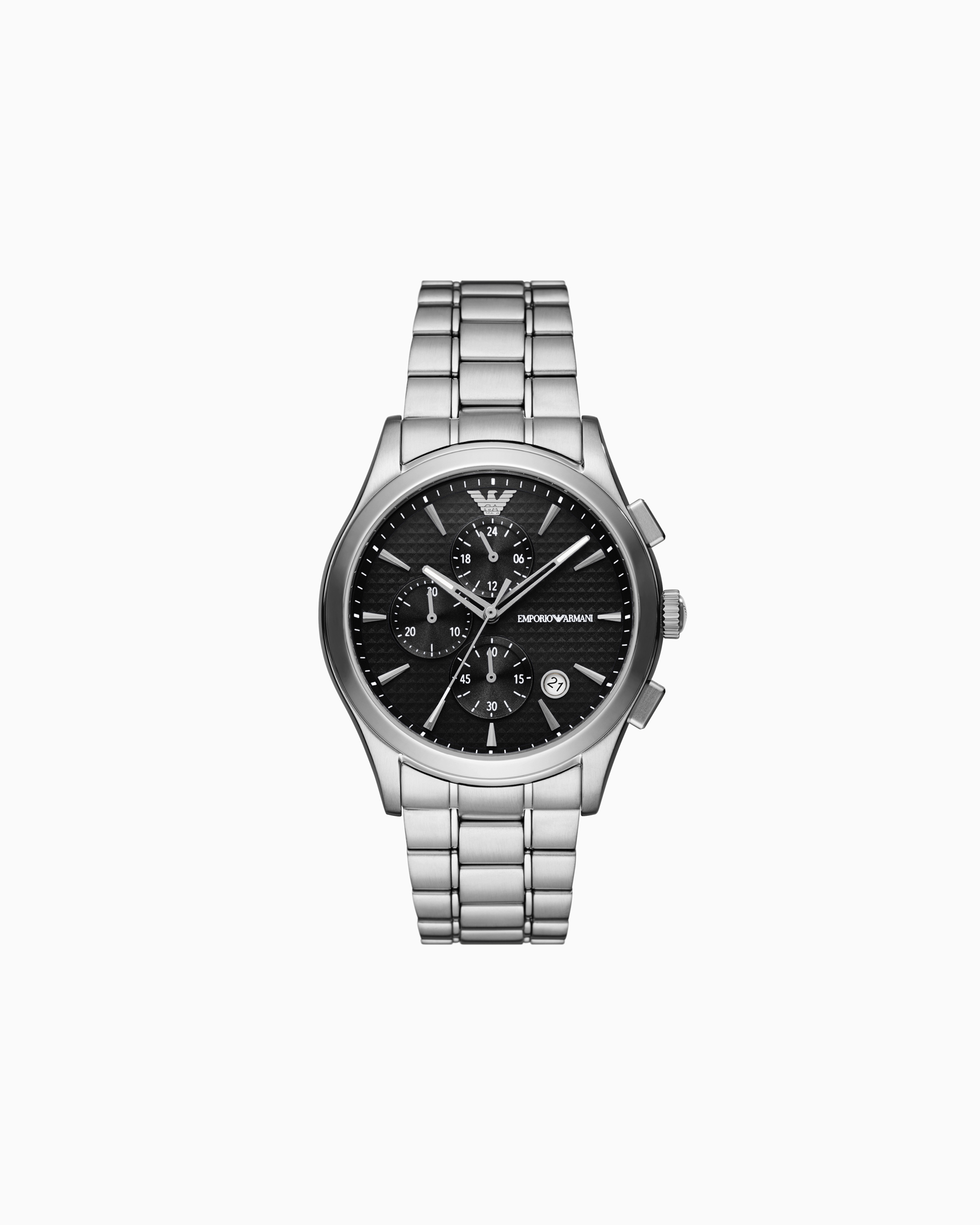 EMPORIO ARMANI CHRONOGRAPH STAINLESS STEEL WATCH 