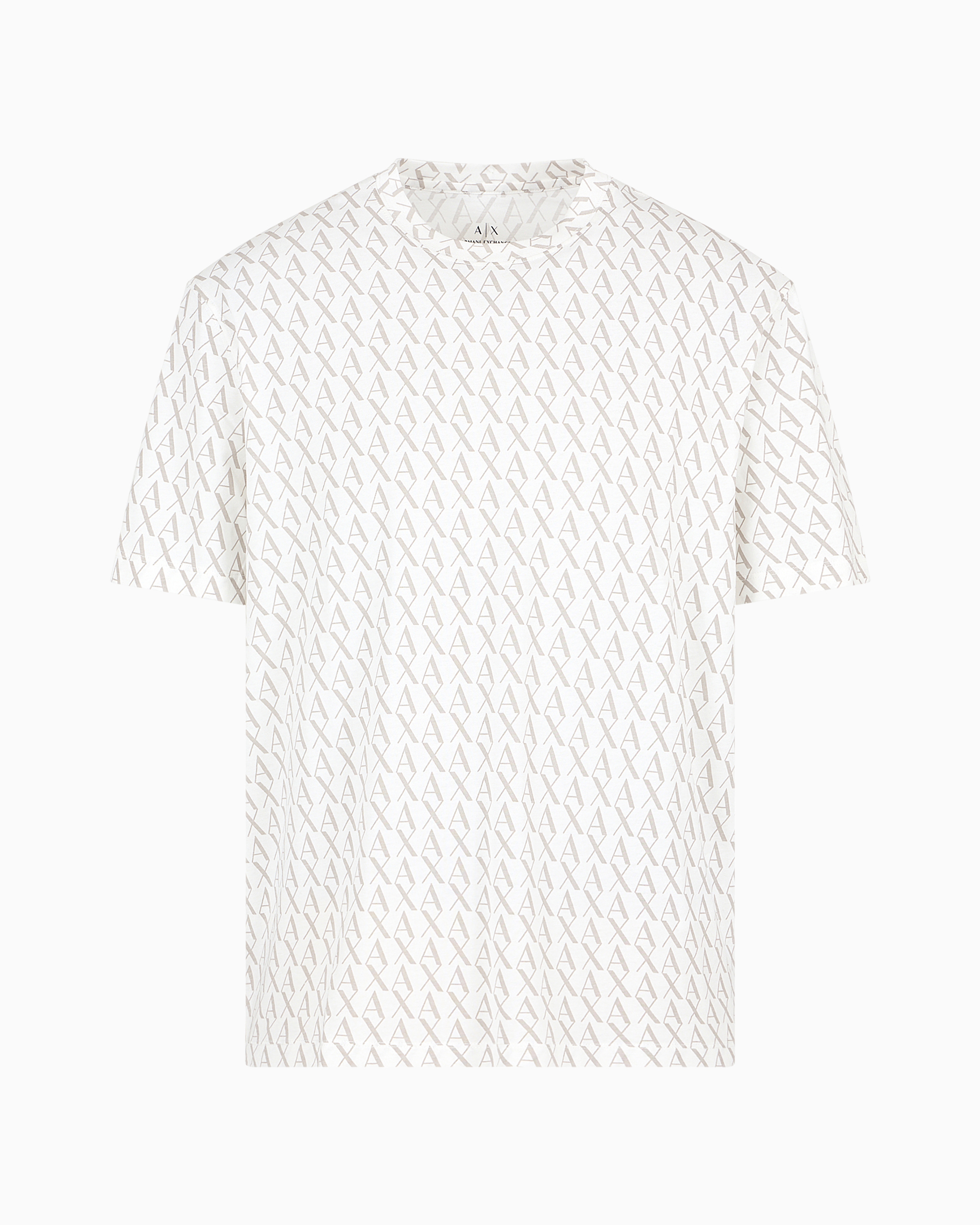 Armani Exchange Long Sleeve T-shirt With Logo Prints In White