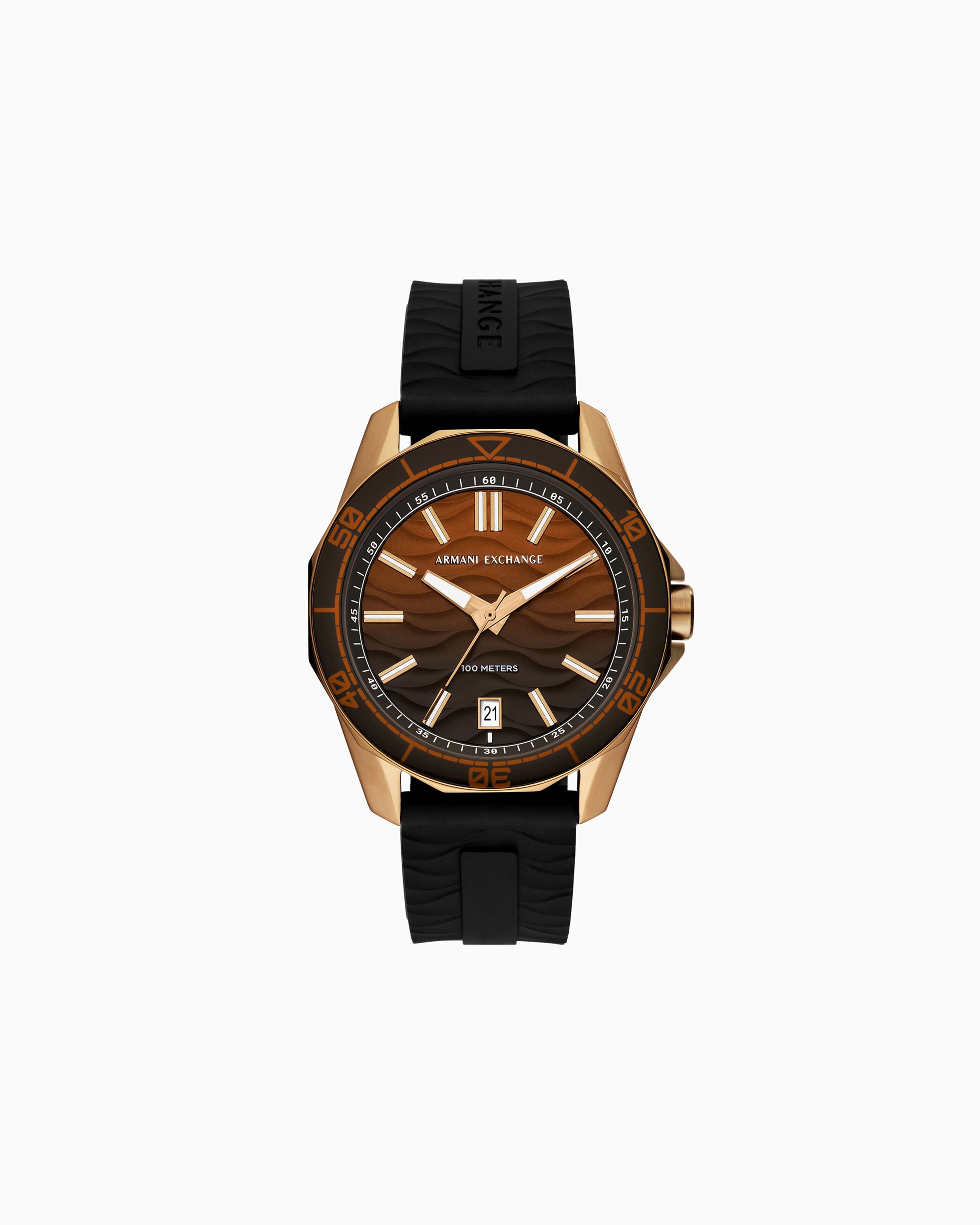 Armani Exchange Three-hand Movement Watch With Date Display