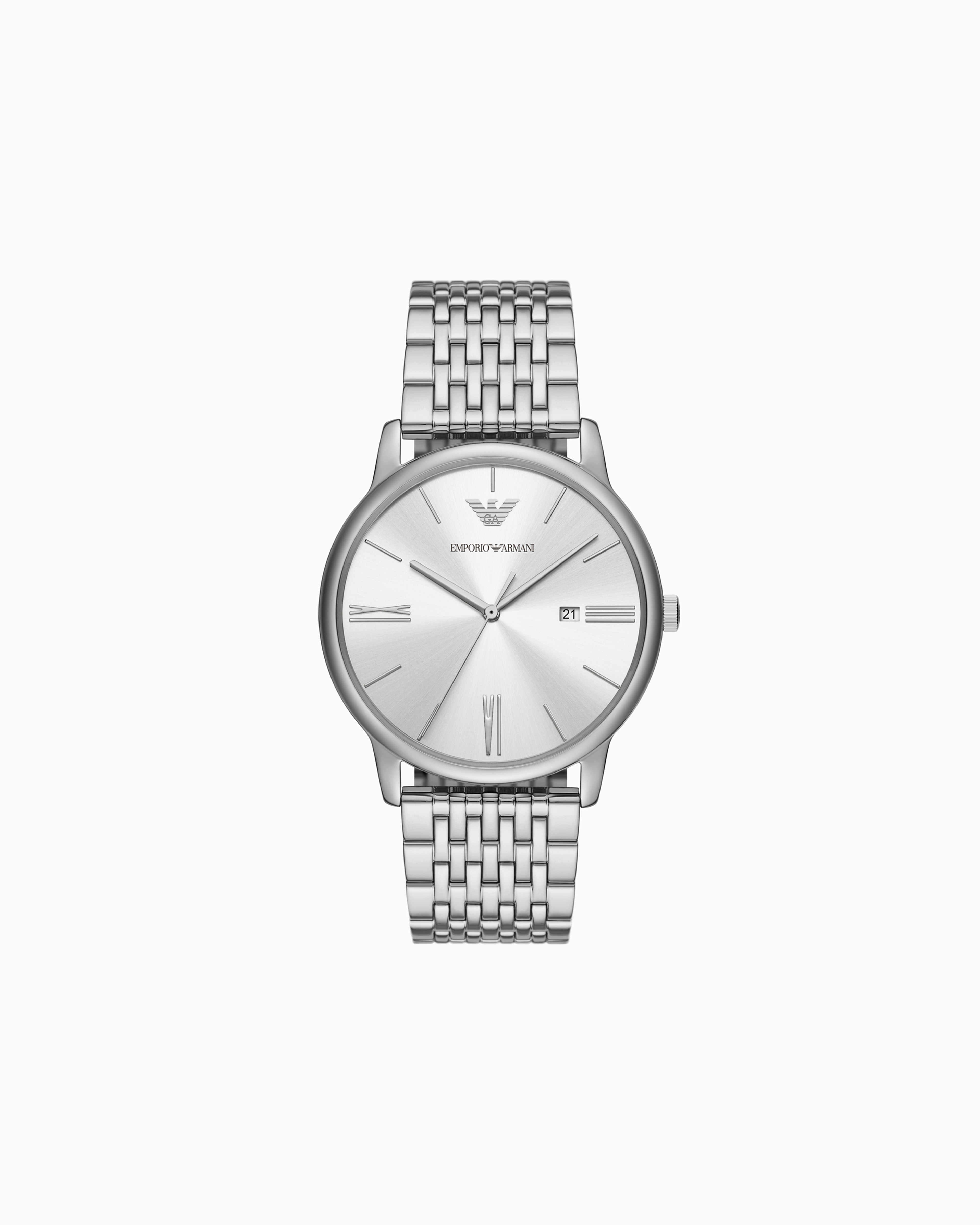 Emporio Armani Three-hand Date Stainless Steel Watch