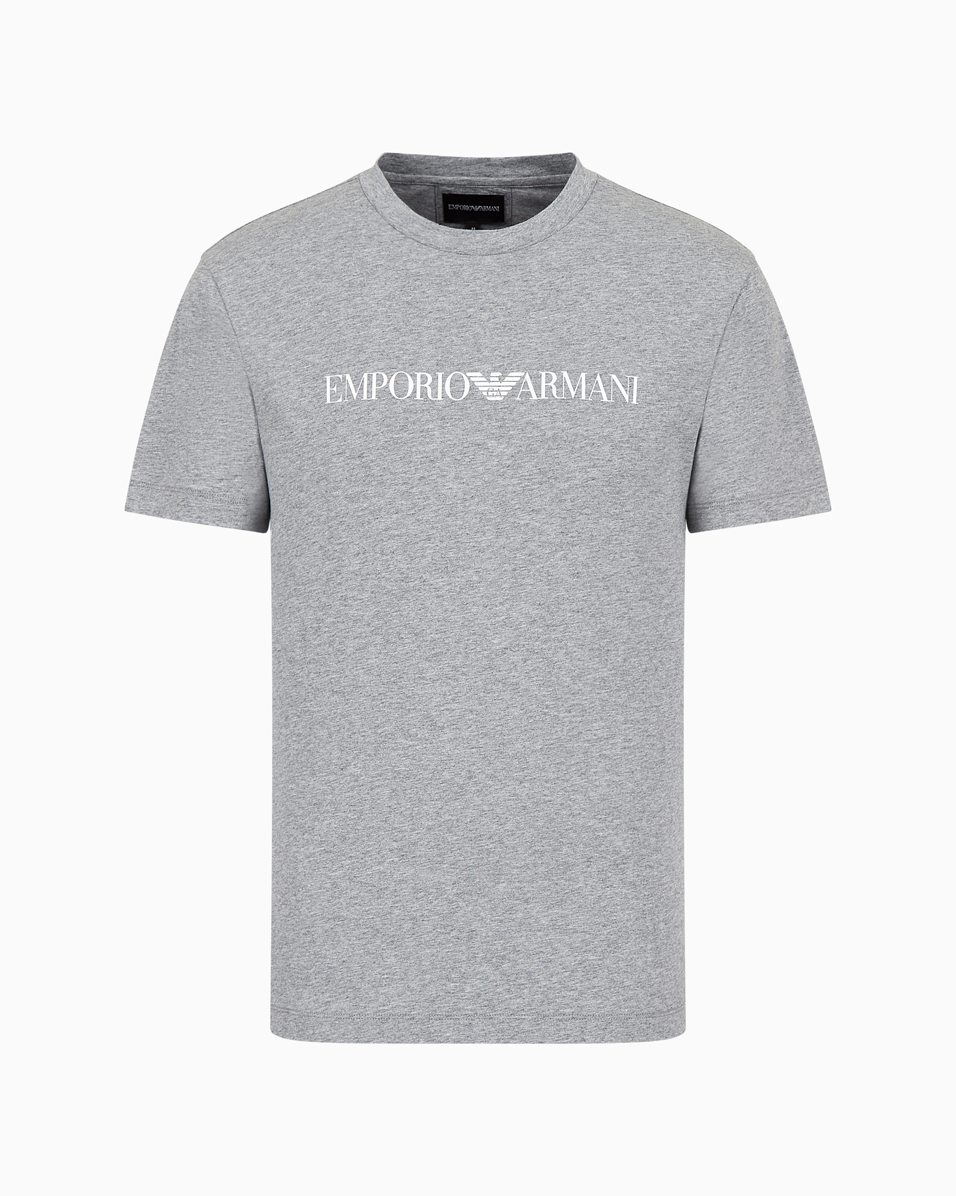 EMPORIO ARMANI PIMA-JERSEY T-SHIRT WITH LOGO PRINT 