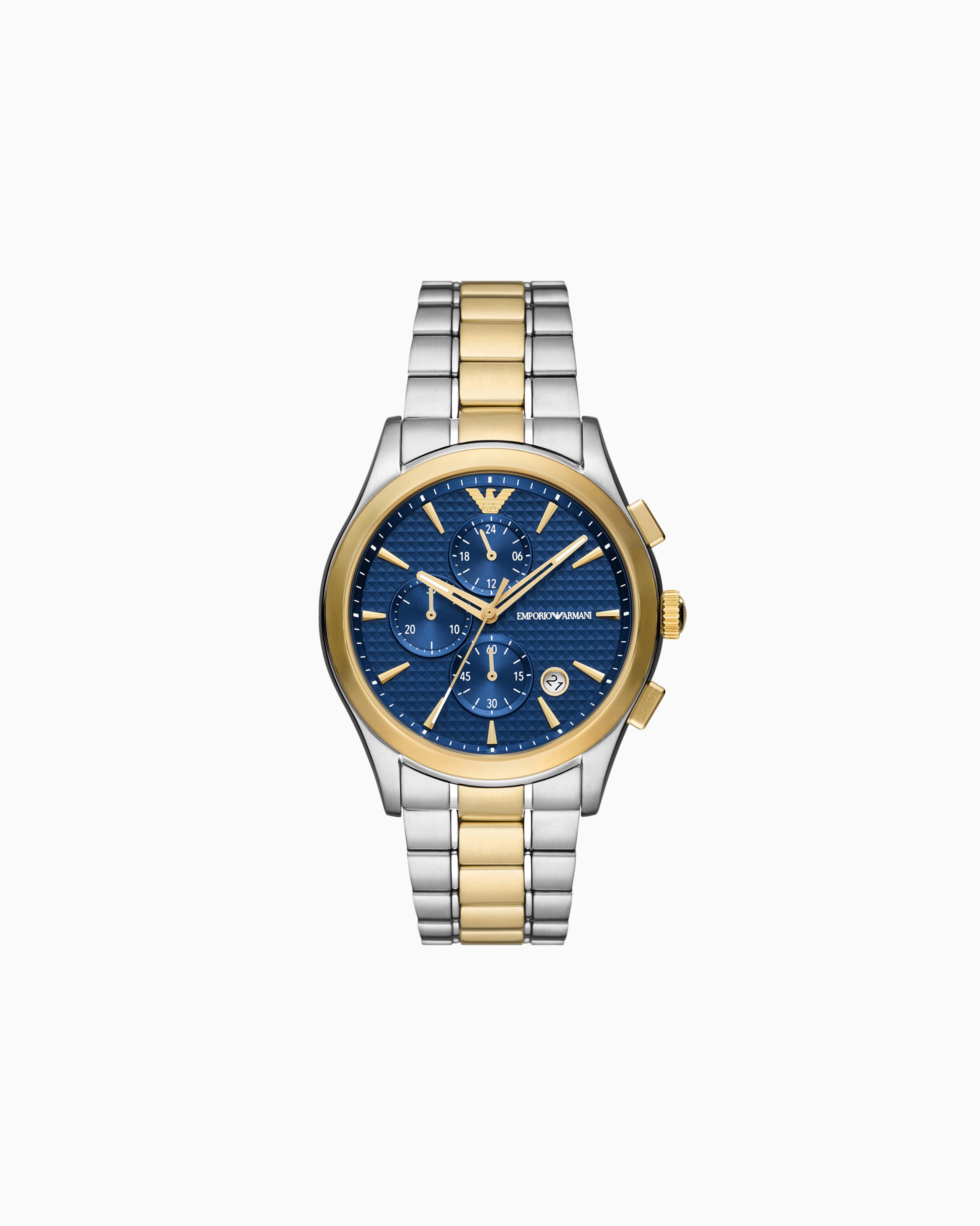 Shop Emporio Armani Chronograph Two-tone Stainless Steel Watch