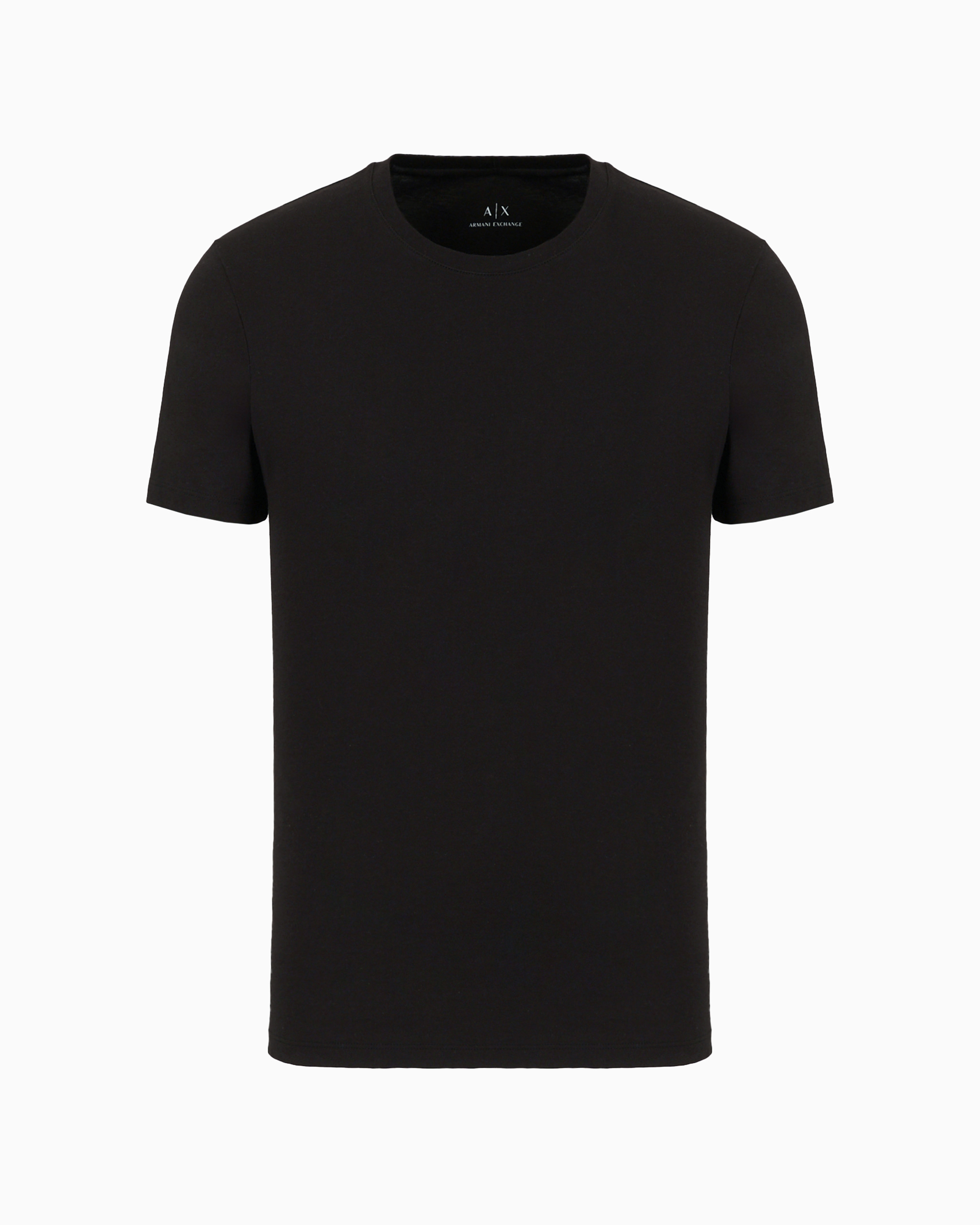 Armani Exchange Regular Fit Pima Cotton T-shirt In Black