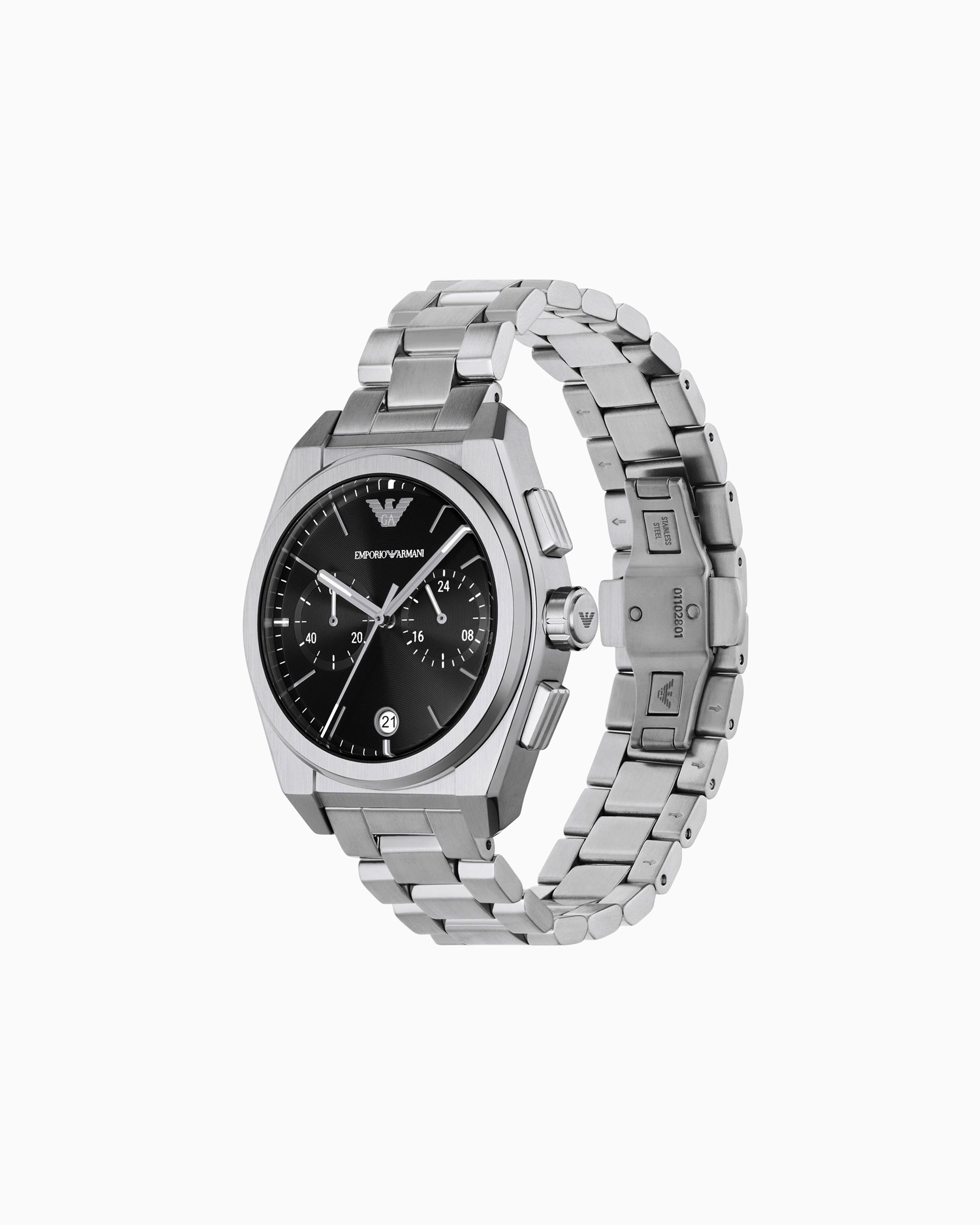 Shop Emporio Armani Chronograph Stainless Steel Watch