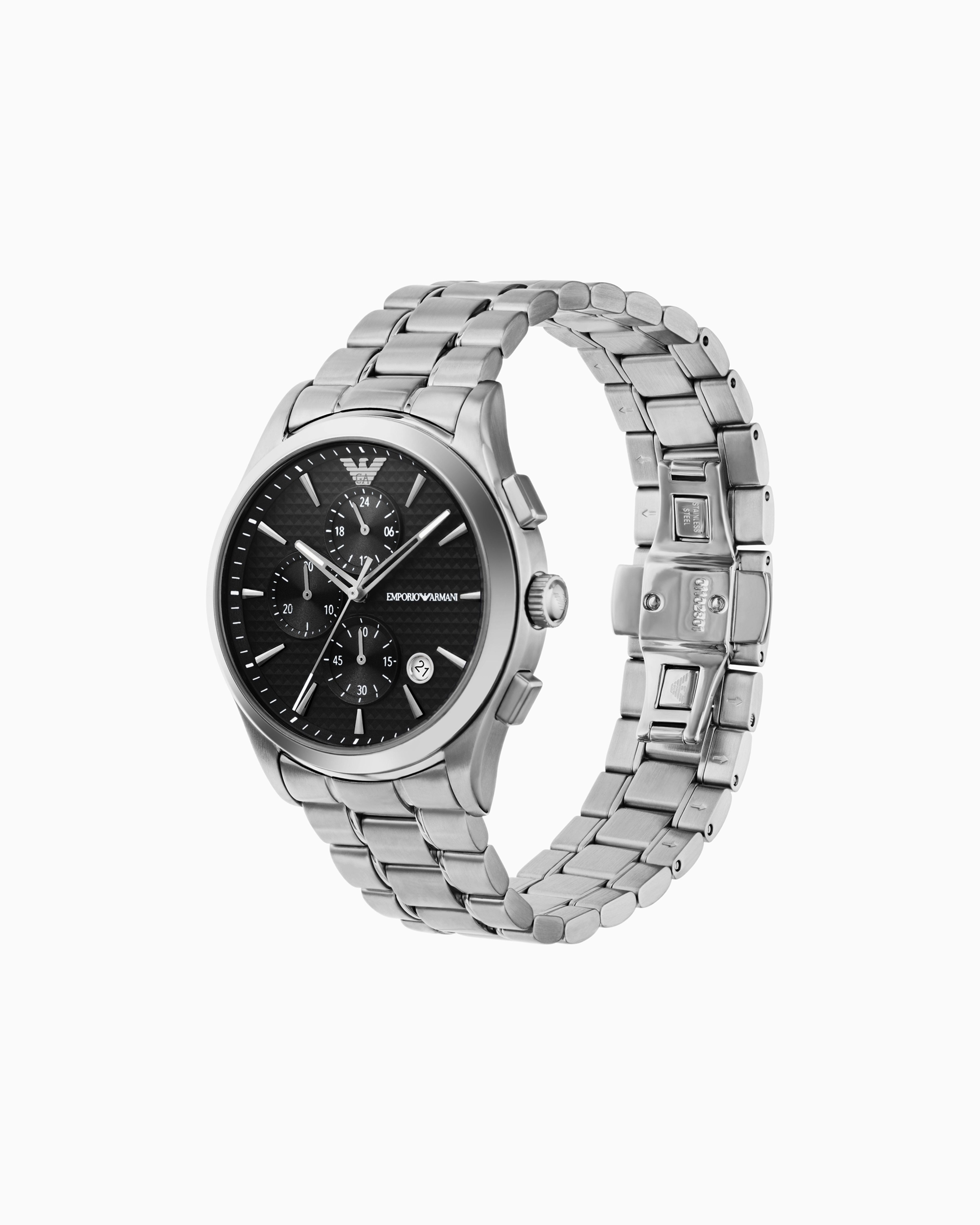 EMPORIO ARMANI CHRONOGRAPH STAINLESS STEEL WATCH 