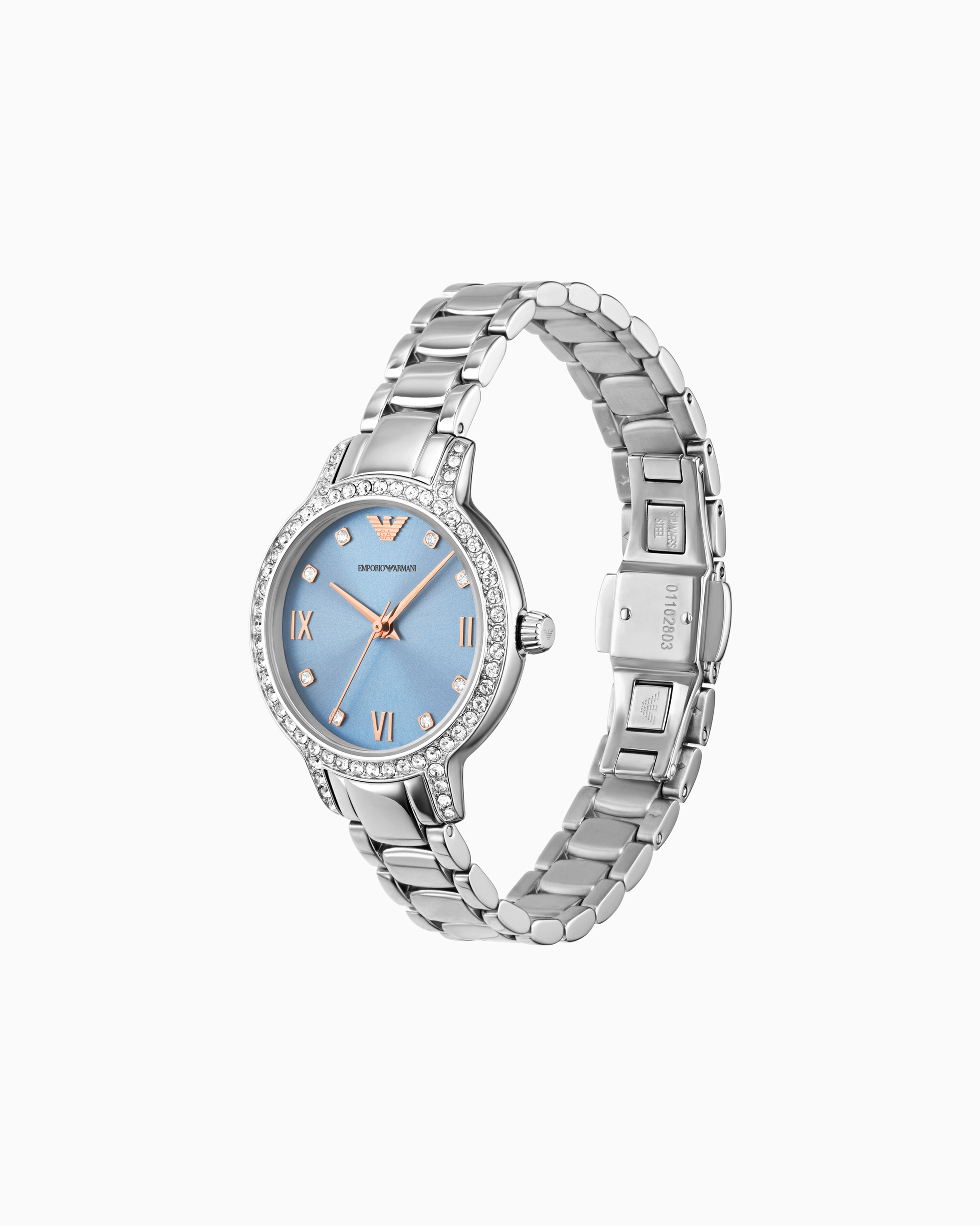 Emporio Armani Three-hand Stainless Steel Watch