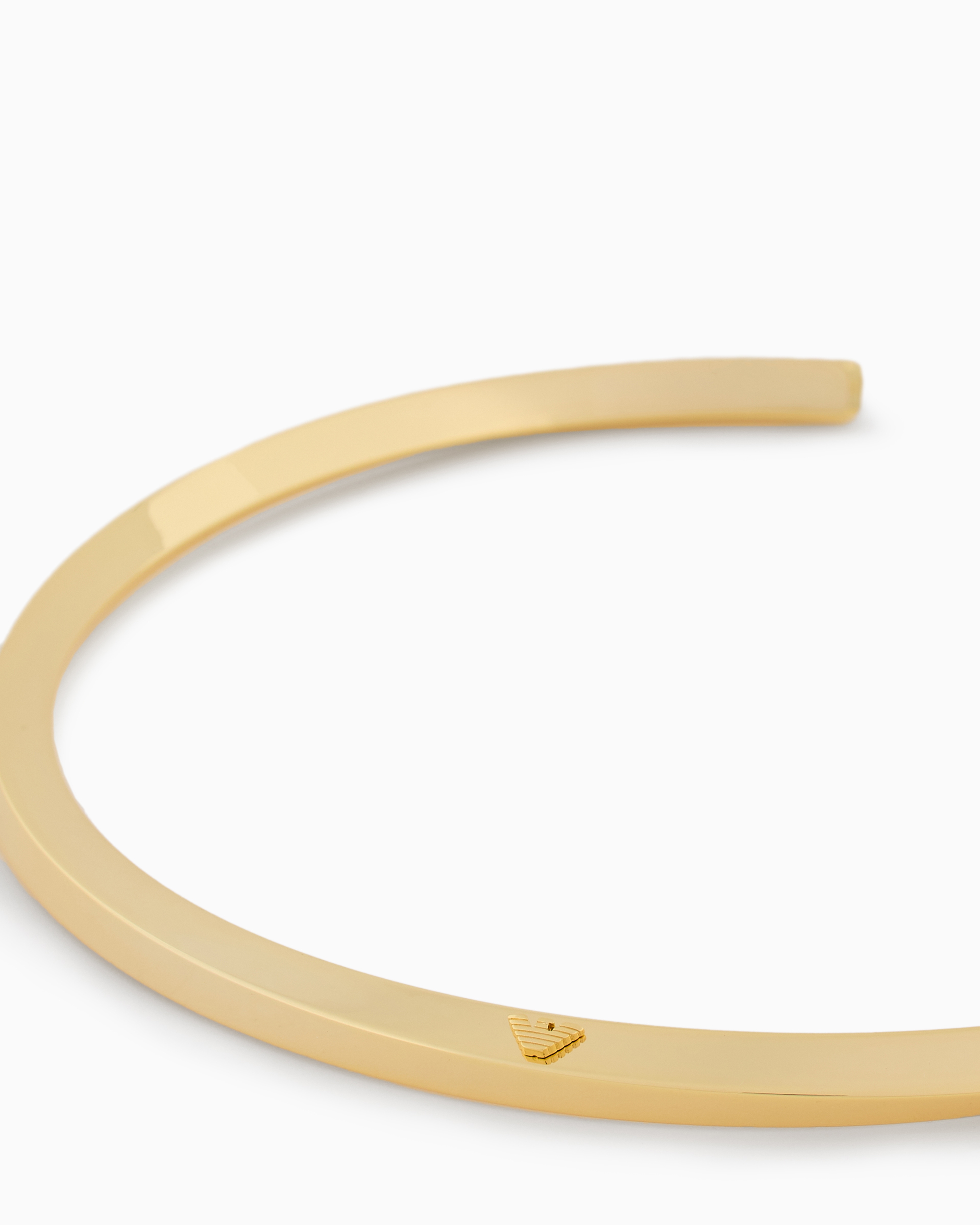 EMPORIO ARMANI GOLD-TONE BRASS COLLAR NECKLACE 