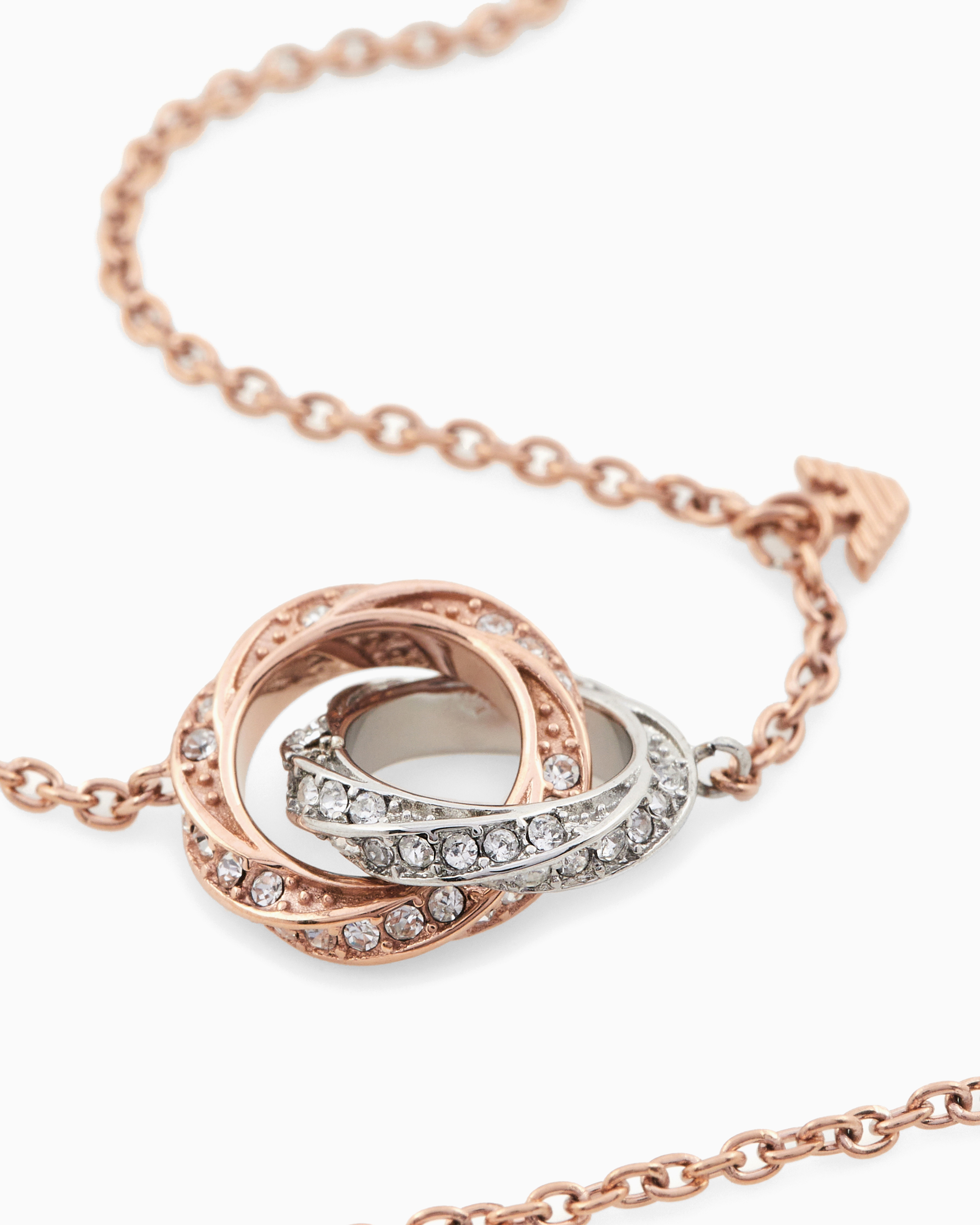 Emporio Armani Two-tone Stainless Steel Chain Necklace In Multicoloured
