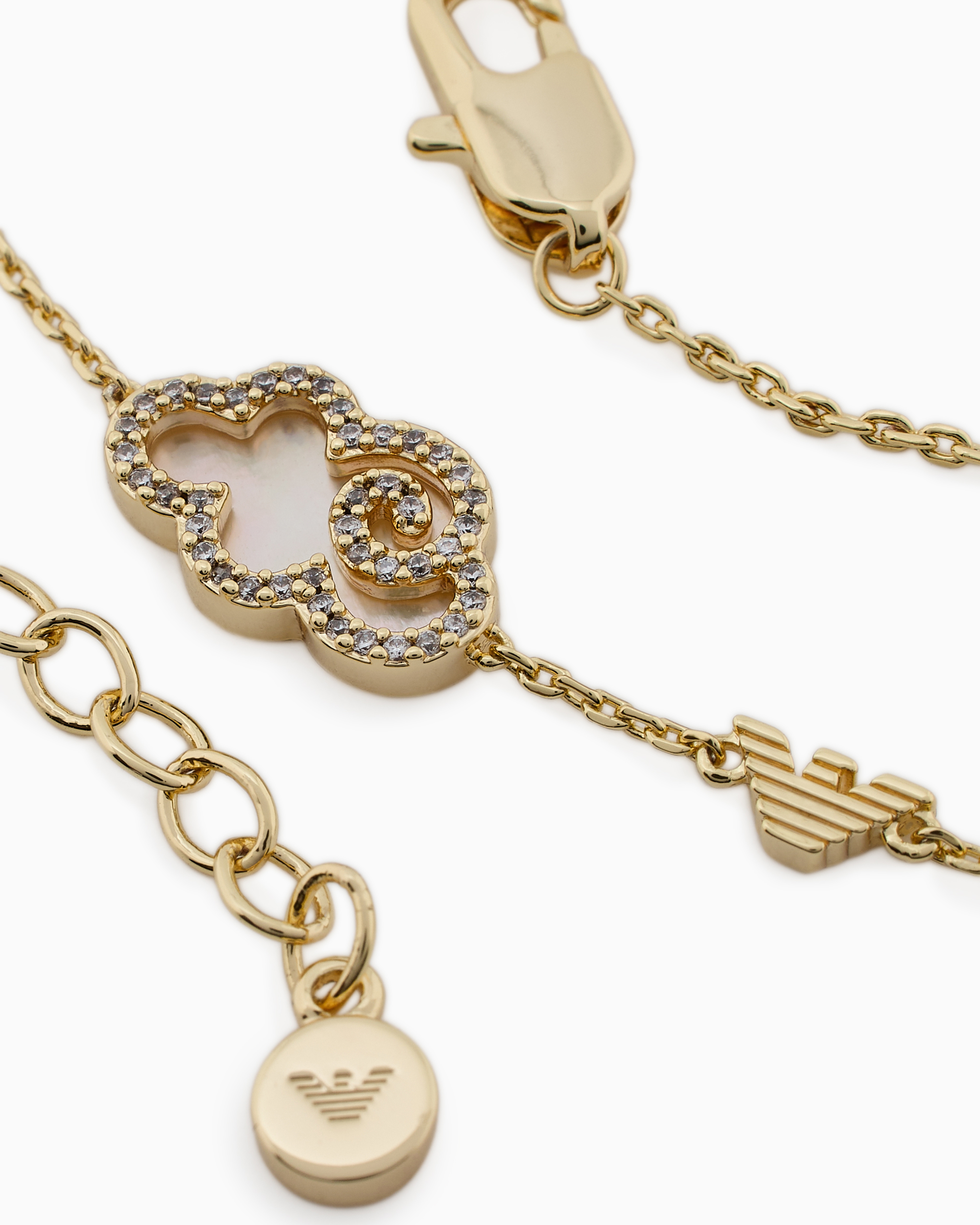 Emporio Armani Gold-tone Brass Pendant Necklace Lunar New Year In Multicoloured