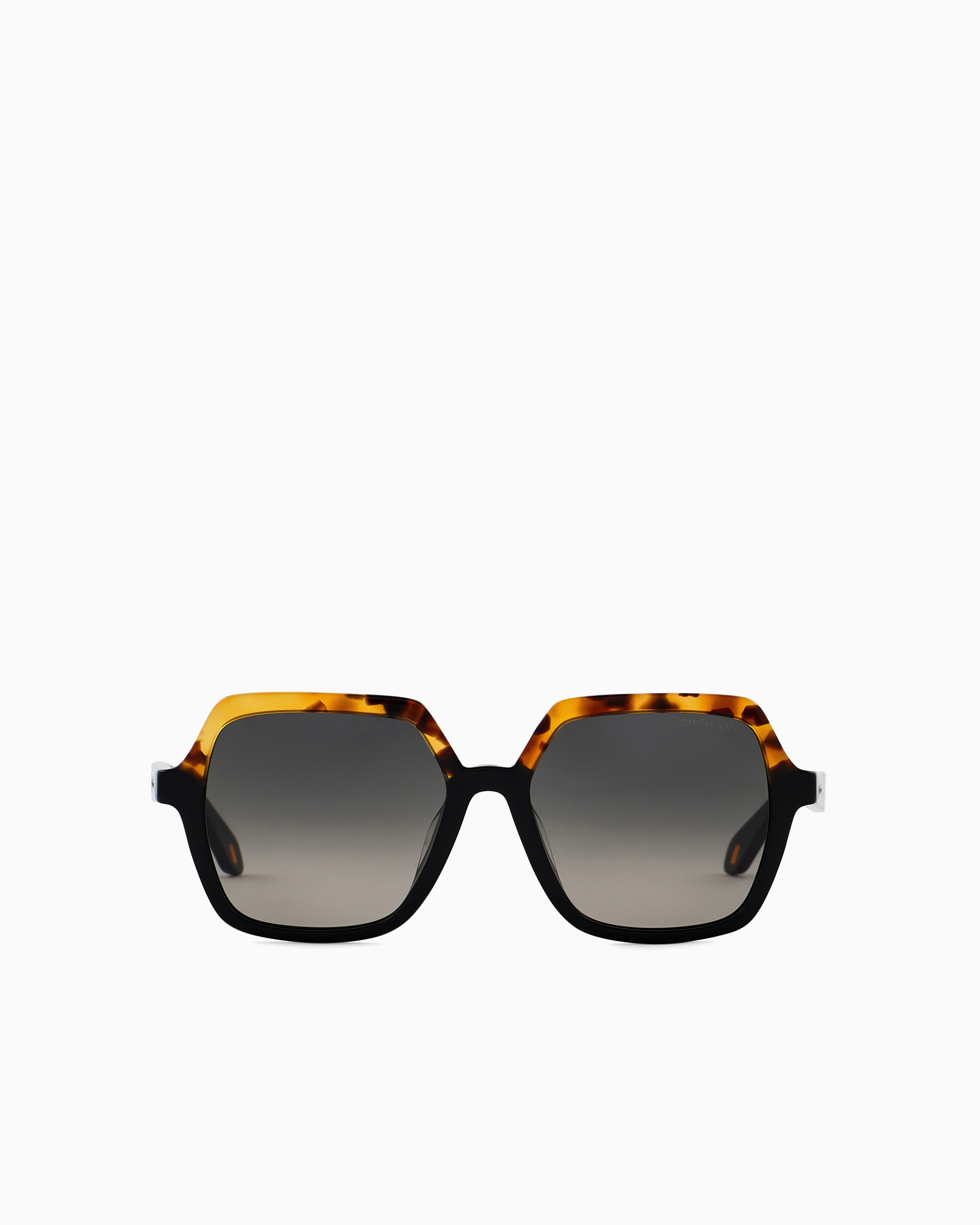 Giorgio Armani Gradient-lens Oversize-frame Sunglasses In Brown