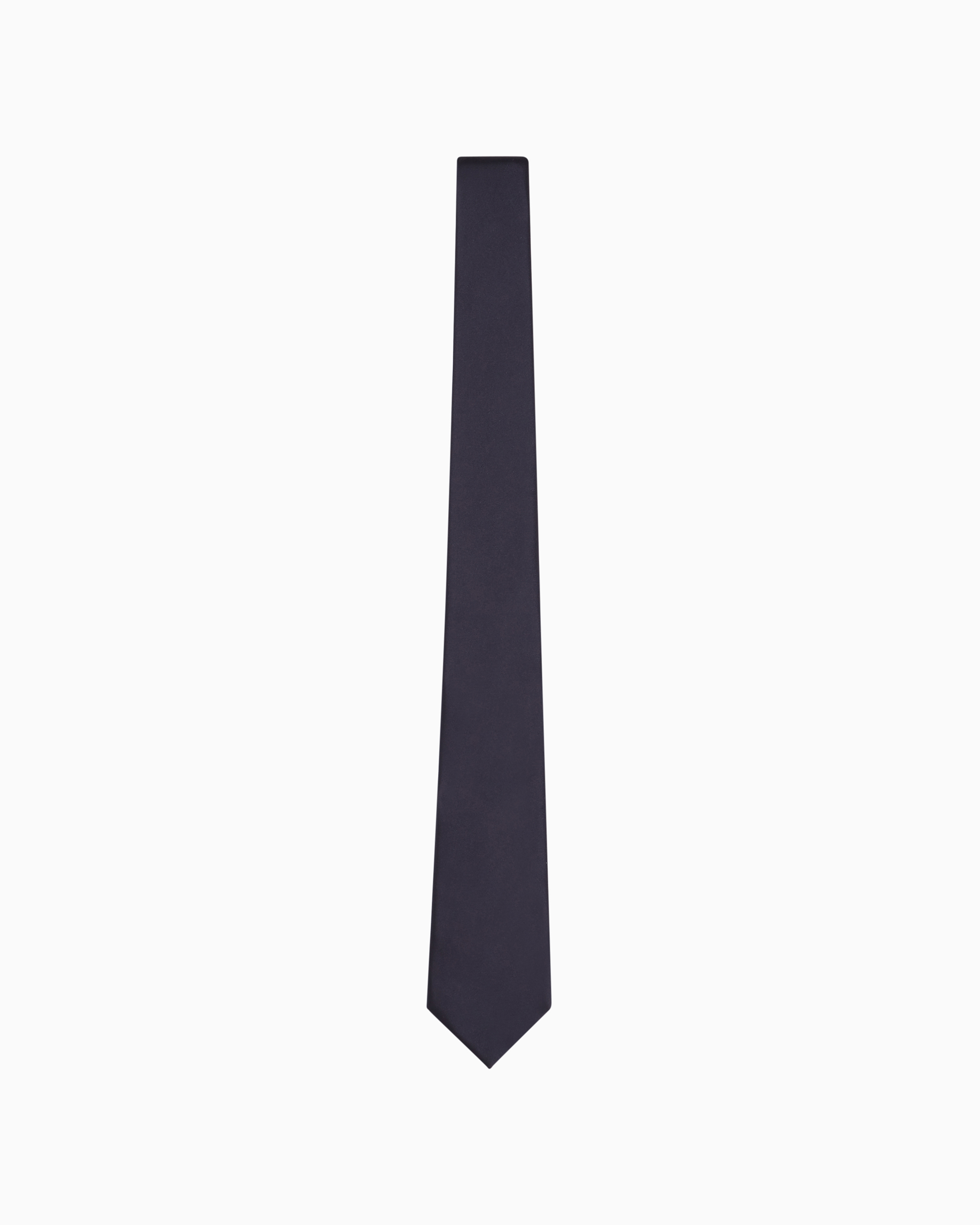 Giorgio Armani Official Store Pure Silk Tie In Midnight Blue