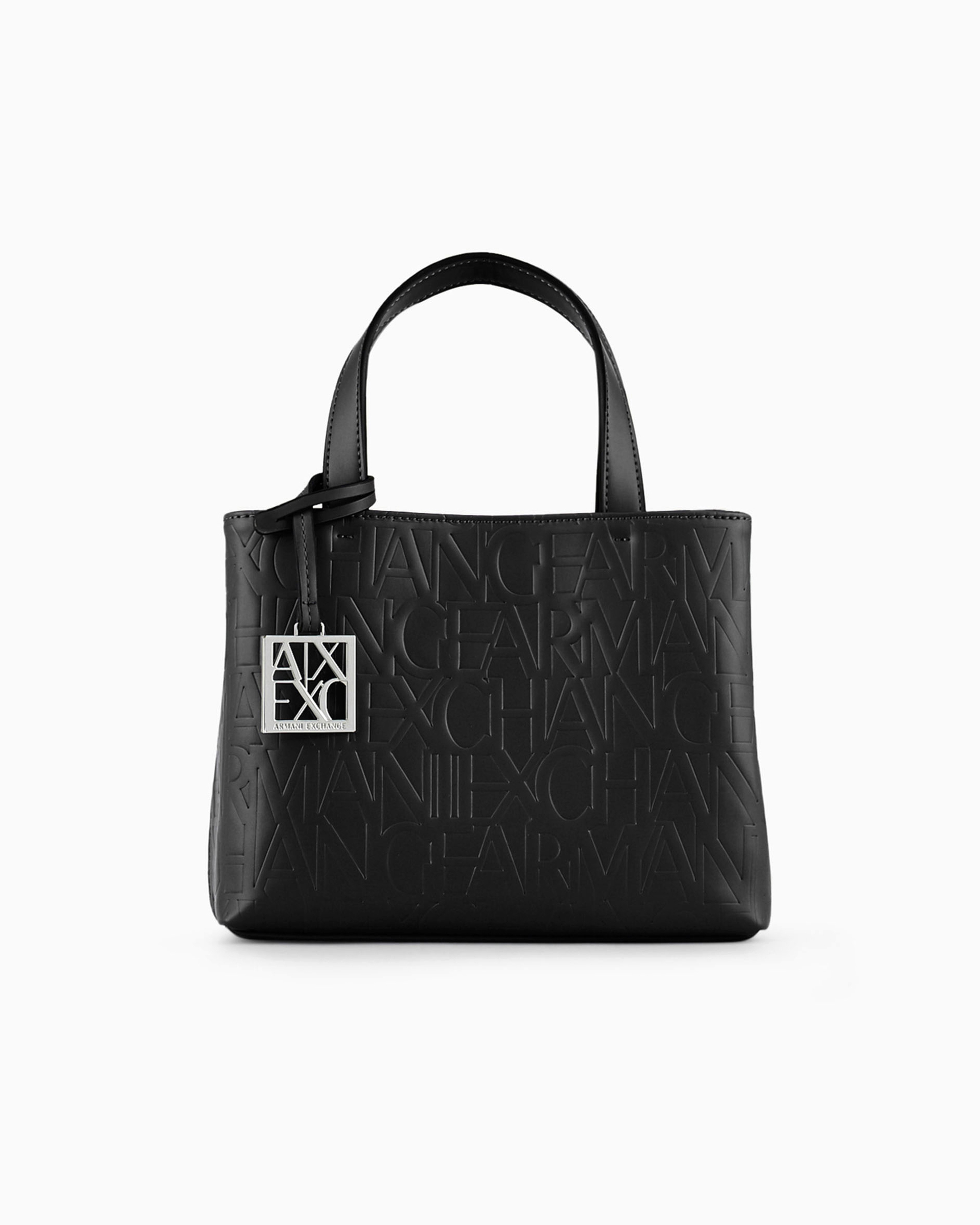 ARMANI EXCHANGE SMALL SHOPPER WITH HANDLES AND SHOULDER STRAP 