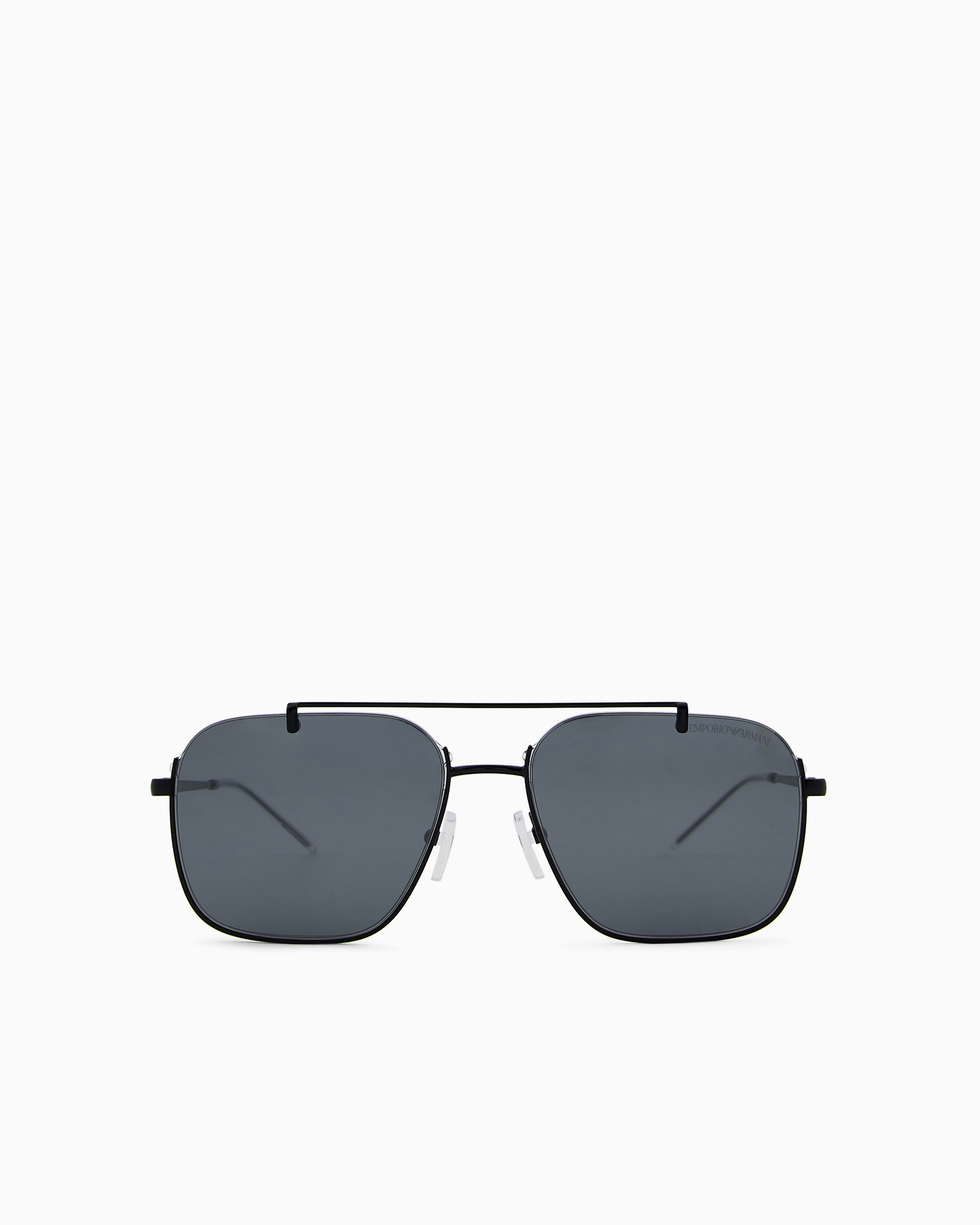 Emporio Armani Shiny Black Metal Sunglasses
