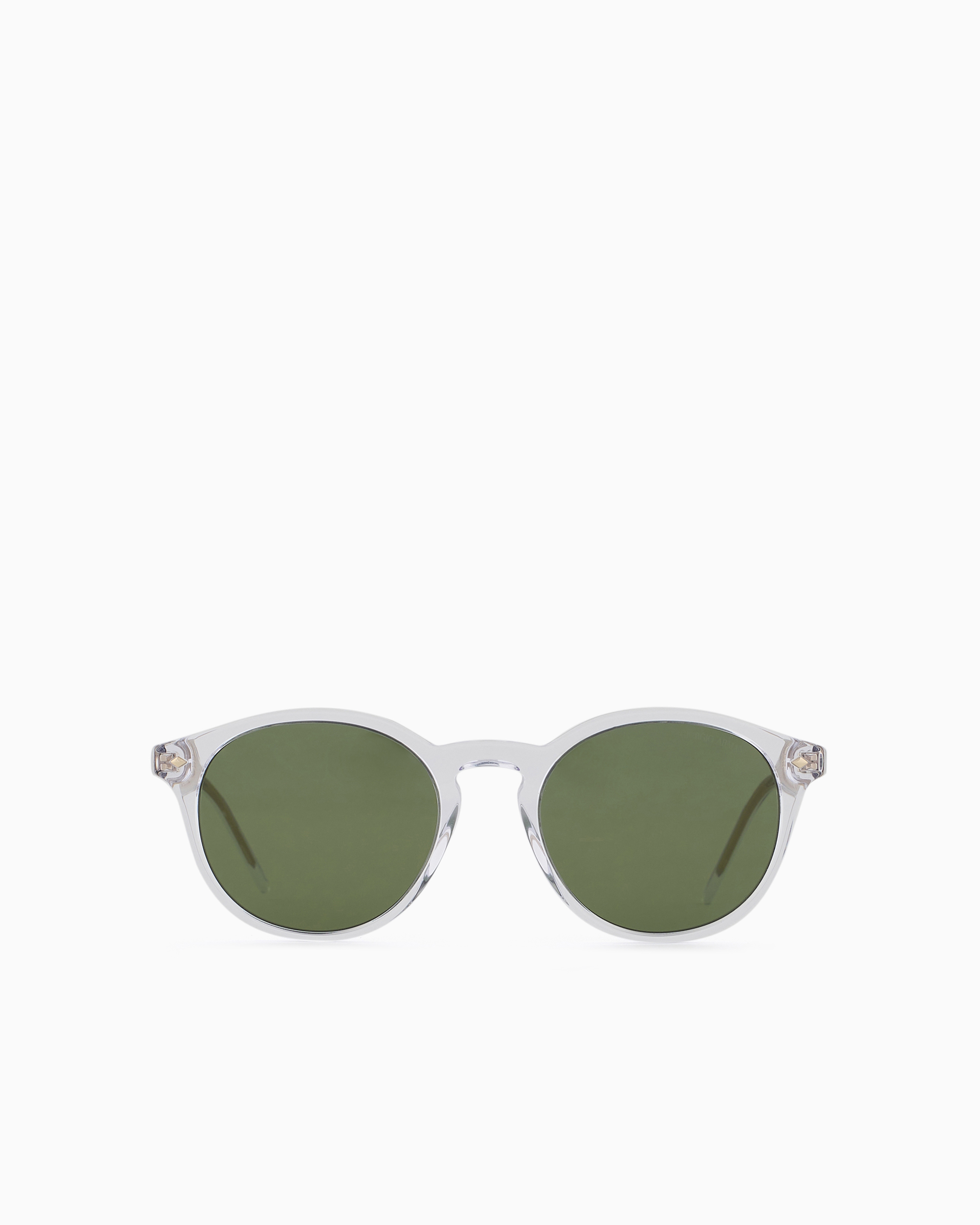 Giorgio Armani Men's Panto Sunglasses In Transparent