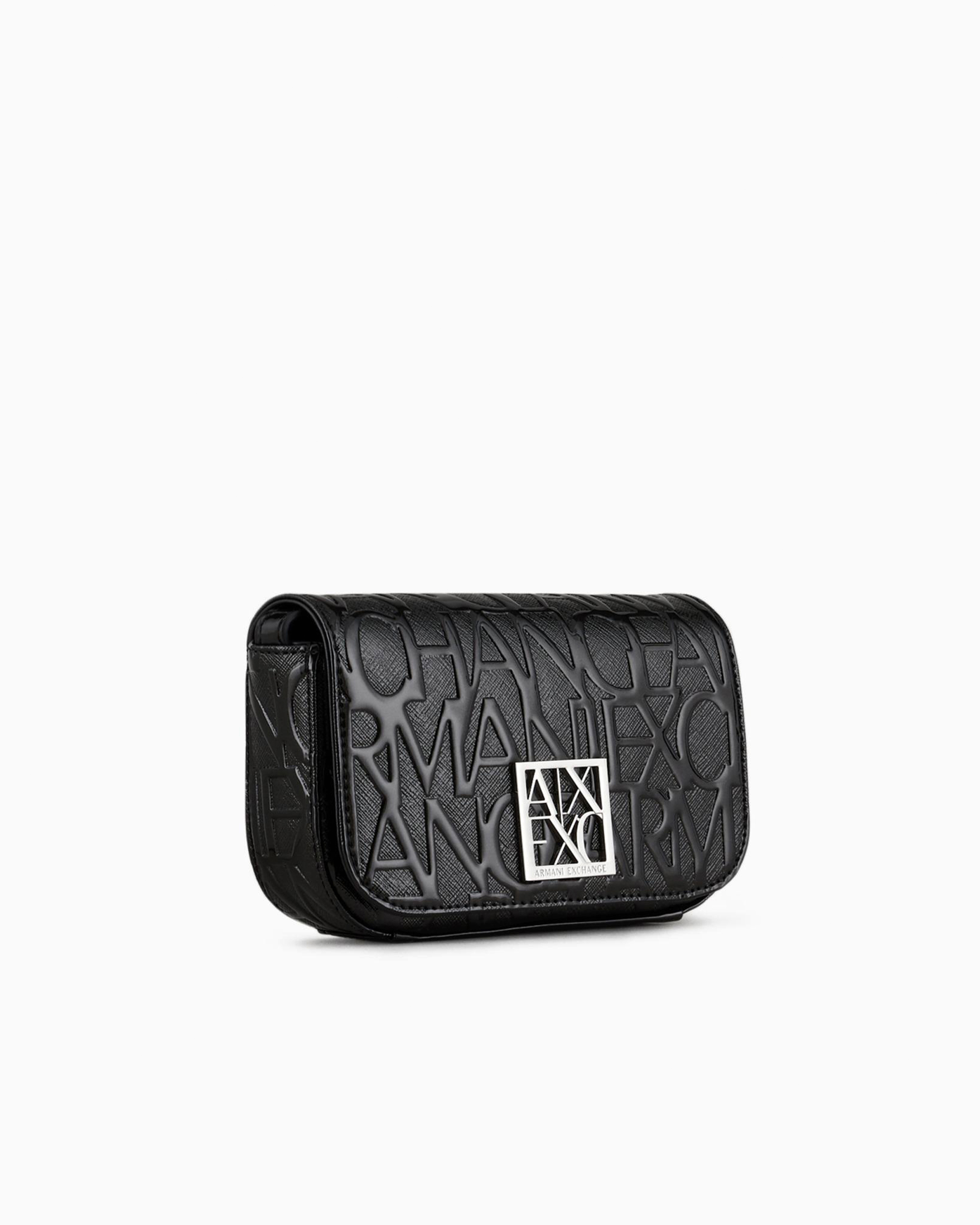 Shop Armani Exchange Crossbody Bag With Logo In Black