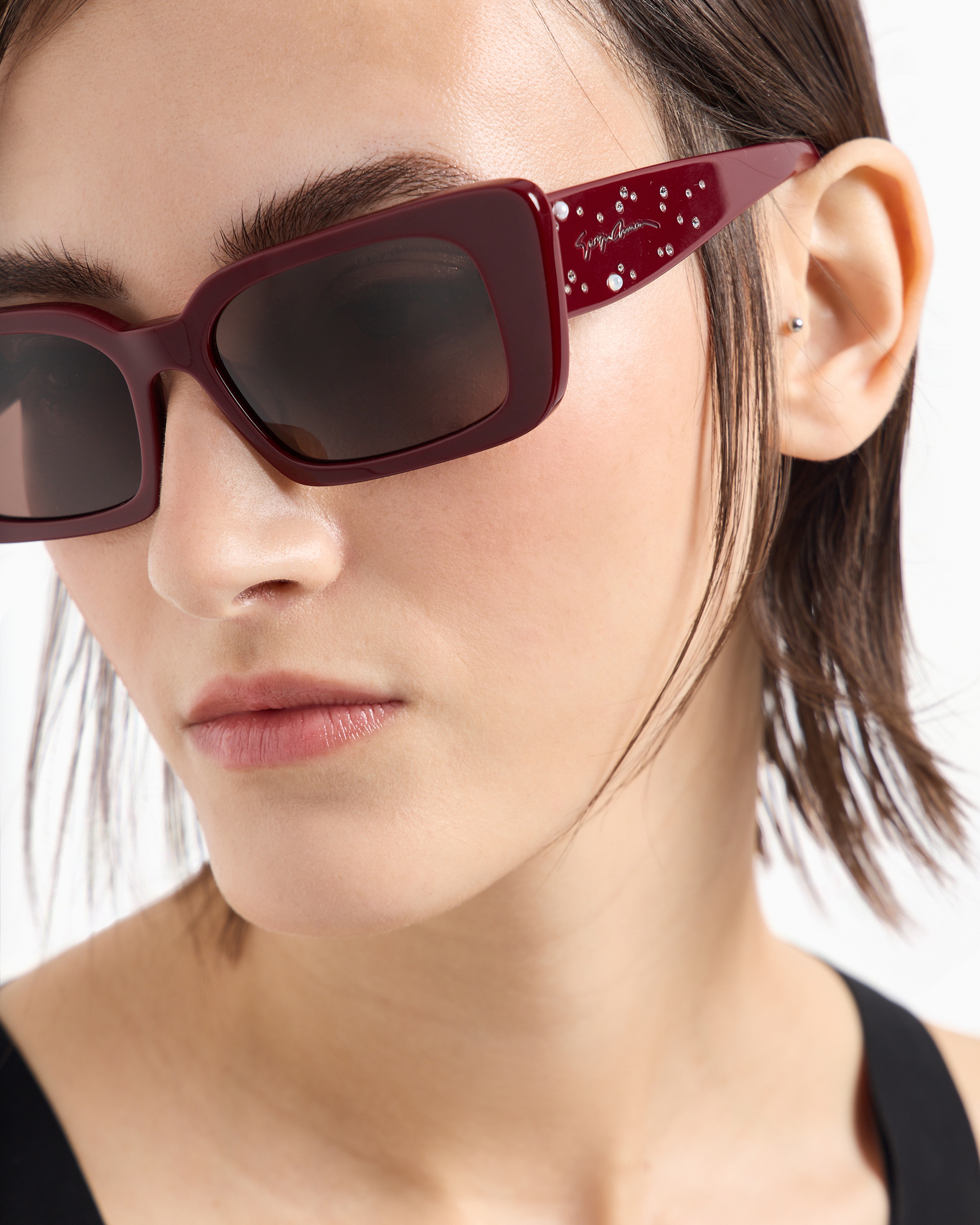 Shop Giorgio Armani Sunglasses In Red