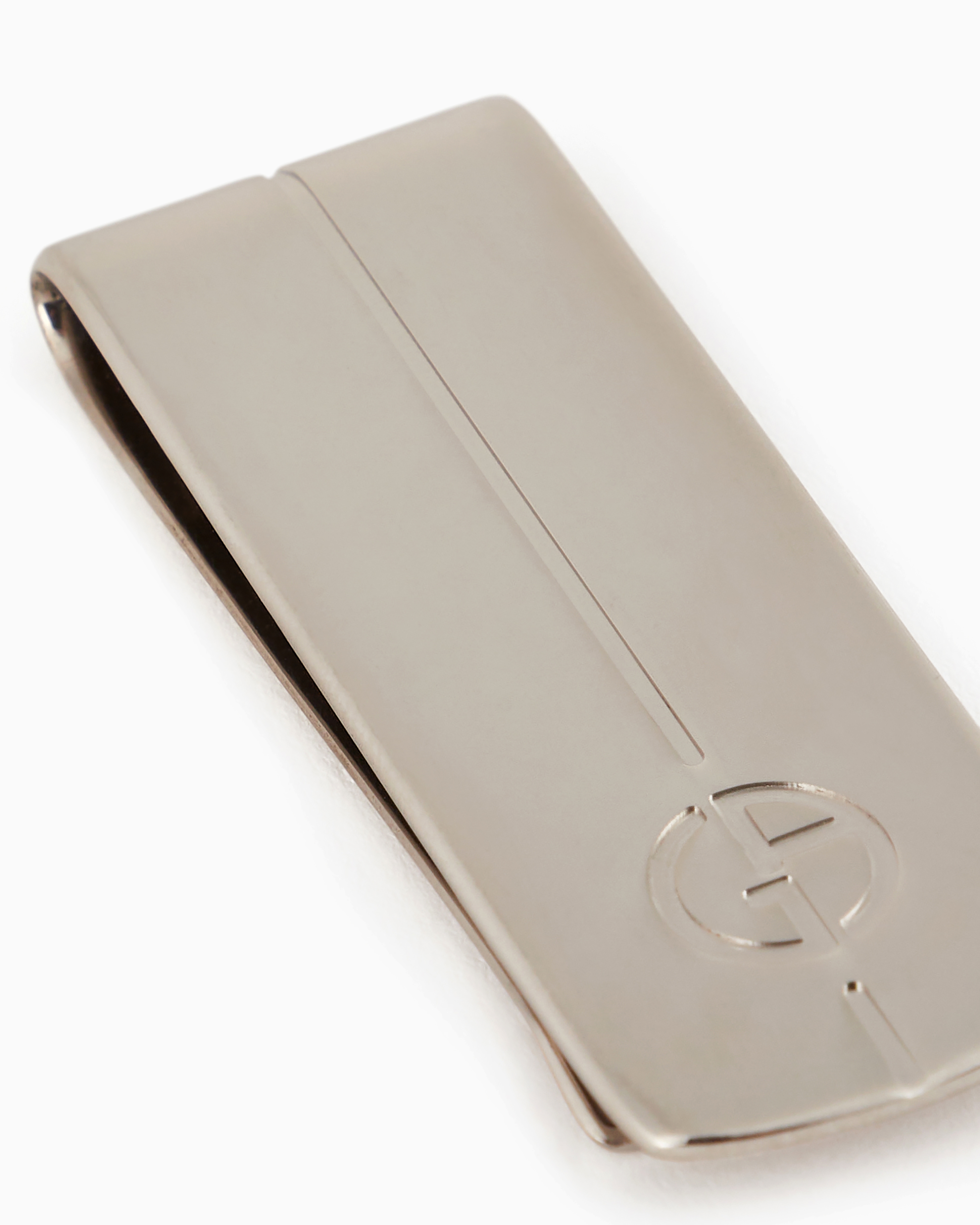 Giorgio Armani Official Store Silver Money Clip In Silver