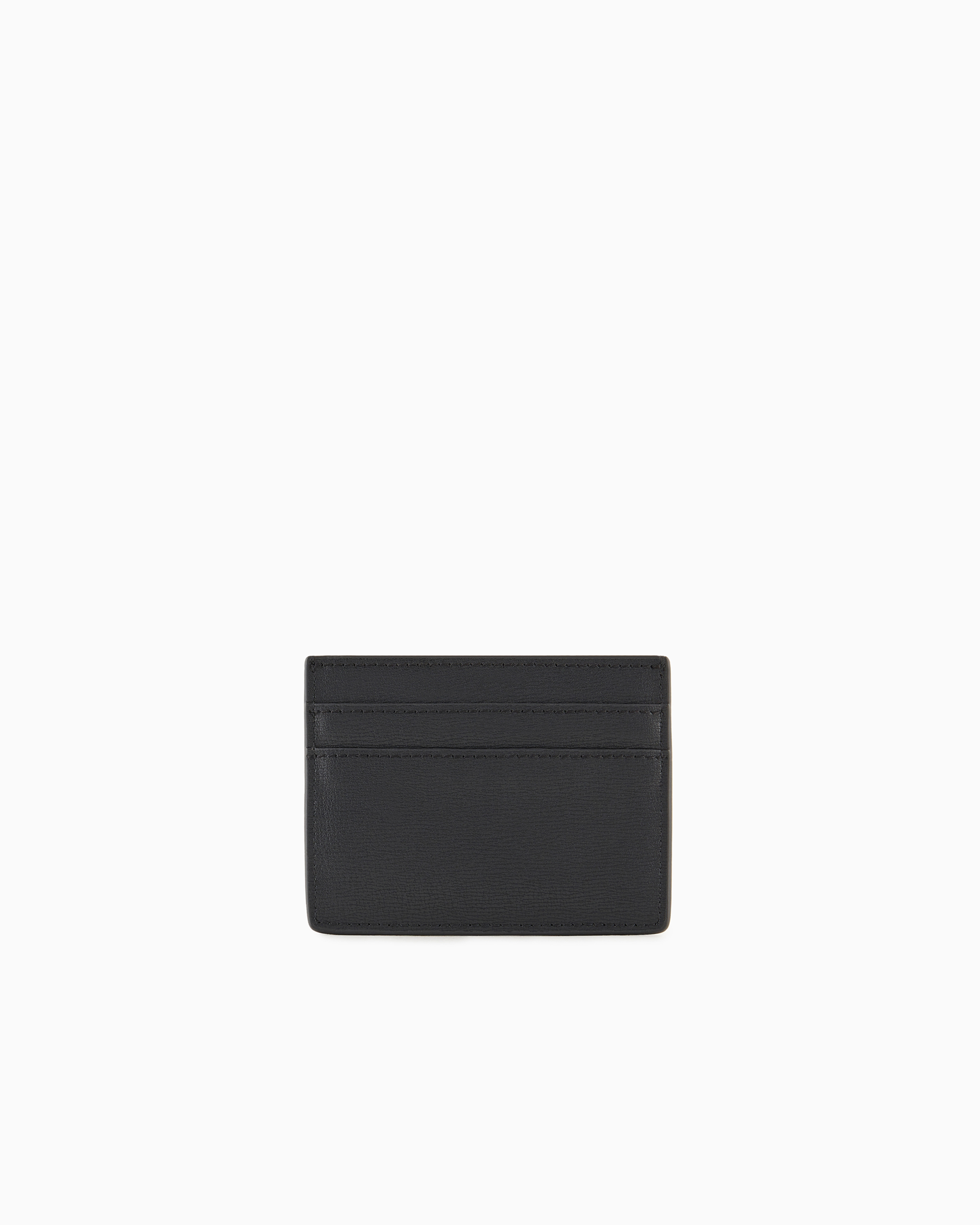 Armani Exchange Coated Fabric Card Holder In Black