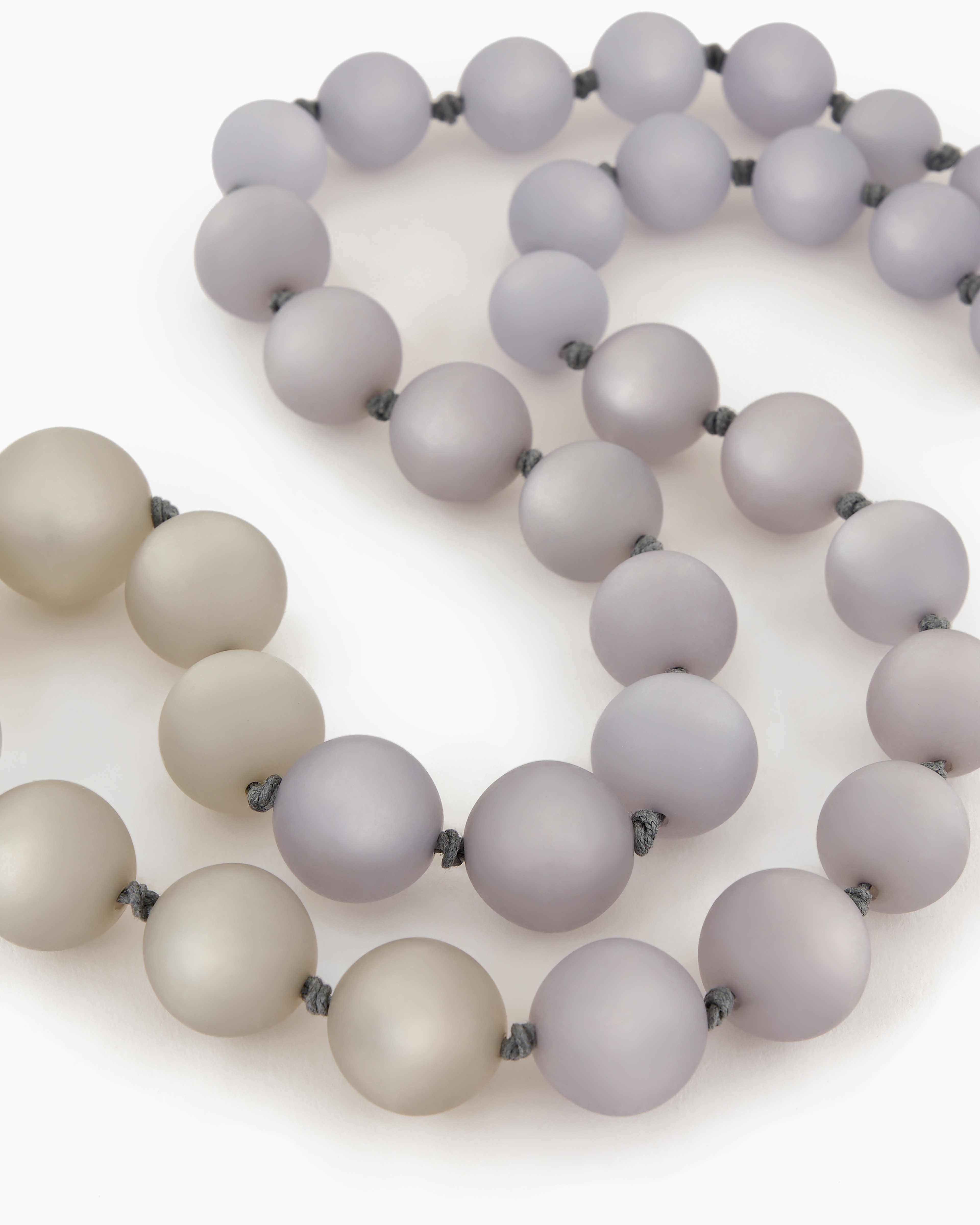 EMPORIO ARMANI LONG NECKLACE WITH PEARL-EFFECT GRADIENT SPHERES 