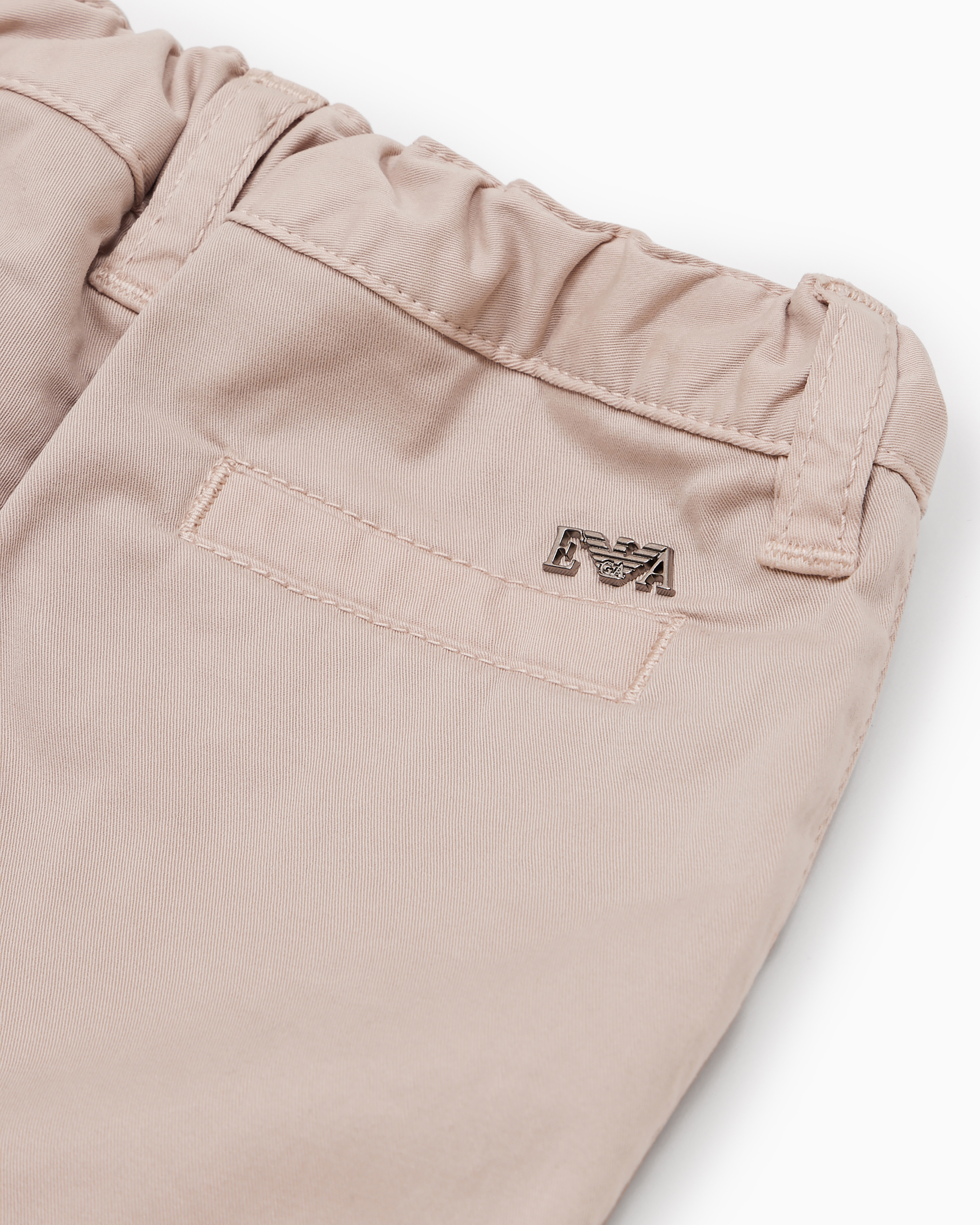 Shop Emporio Armani Cotton Chinos In Beige