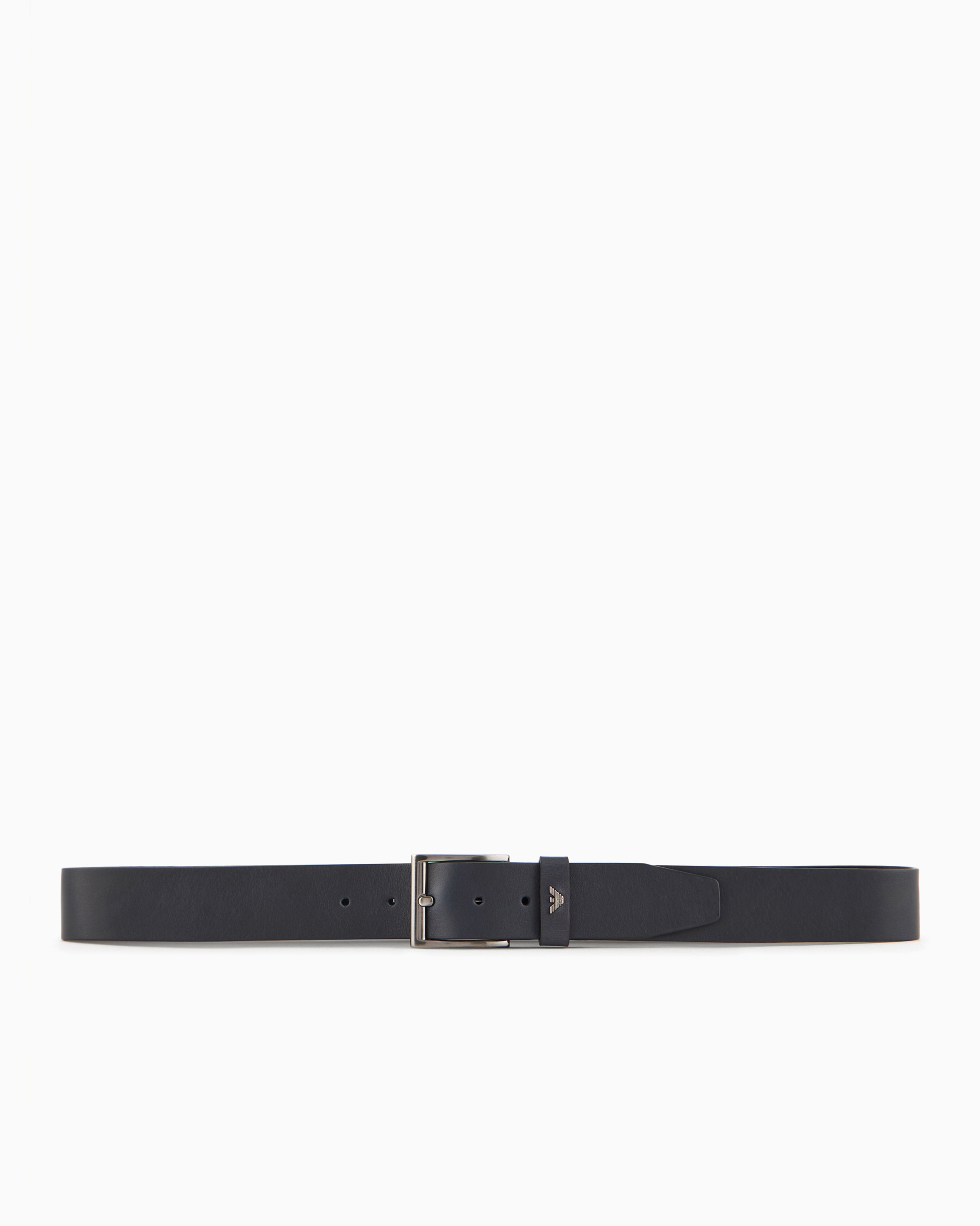 Tumbled Leather Belt With Oversized Logo Lettering Cod Y4s545 Y232j 80033