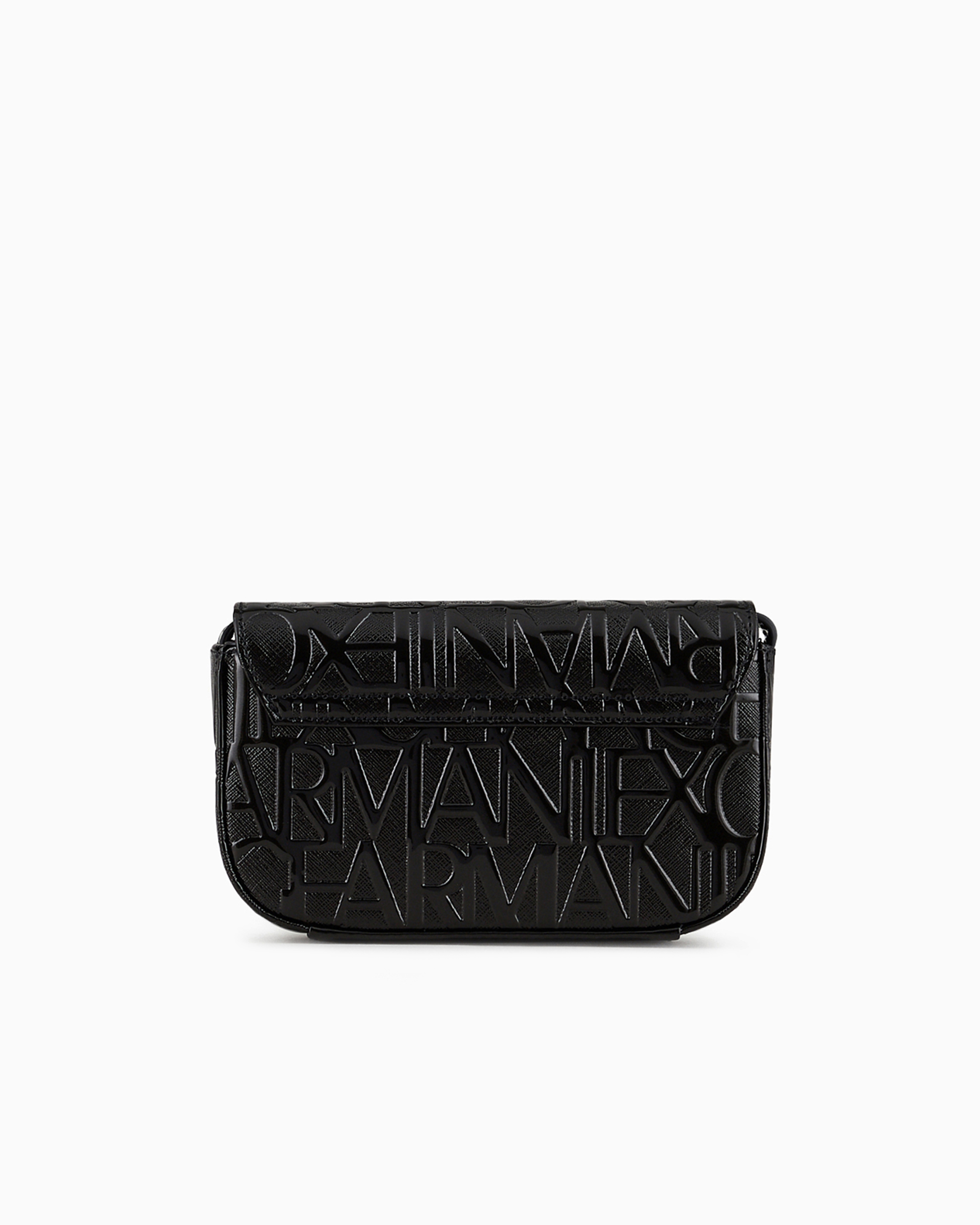 Shop Armani Exchange Crossbody Bag With Logo In Black