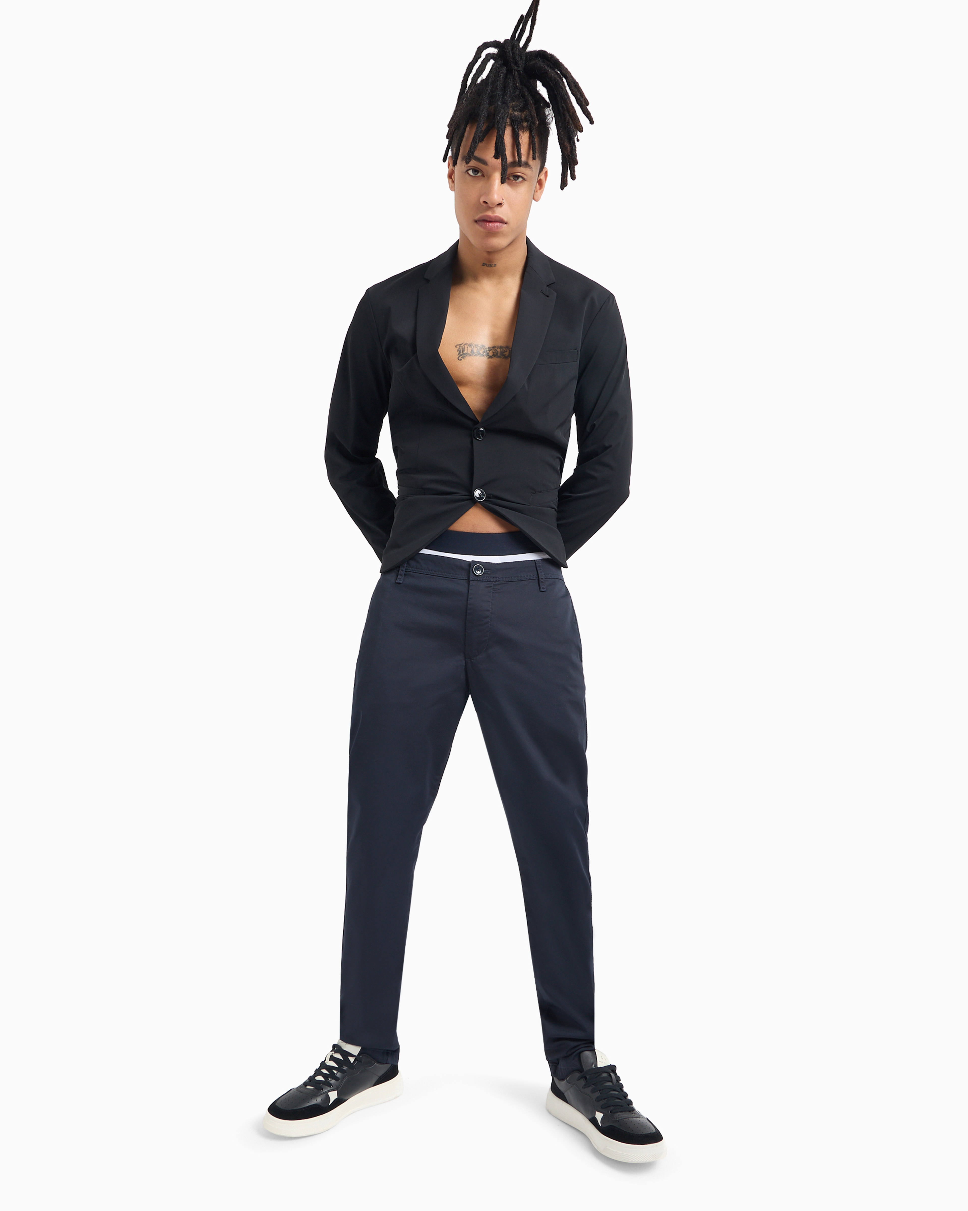 Armani Exchange Trousers Men In Blue