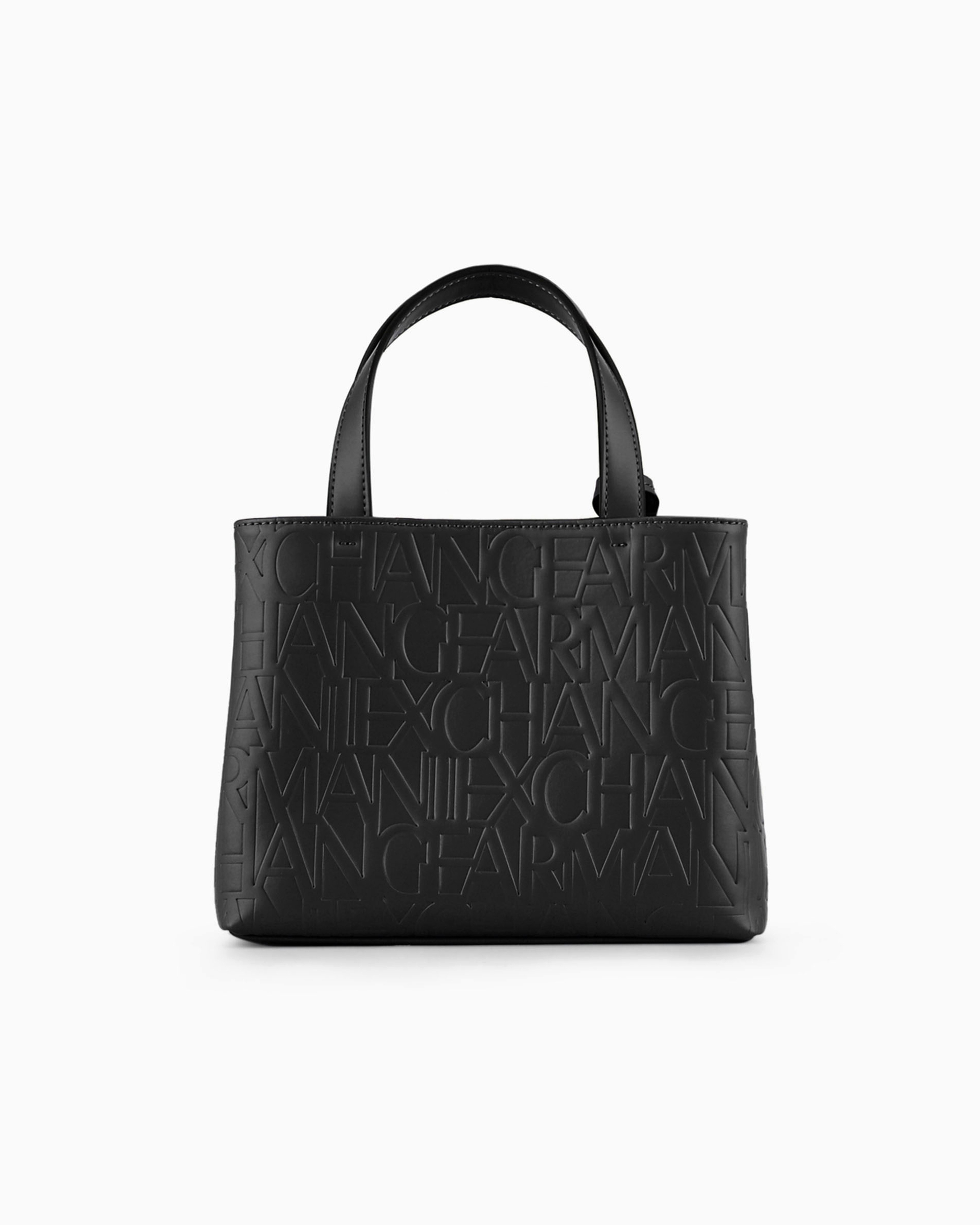 ARMANI EXCHANGE SMALL SHOPPER WITH HANDLES AND SHOULDER STRAP 