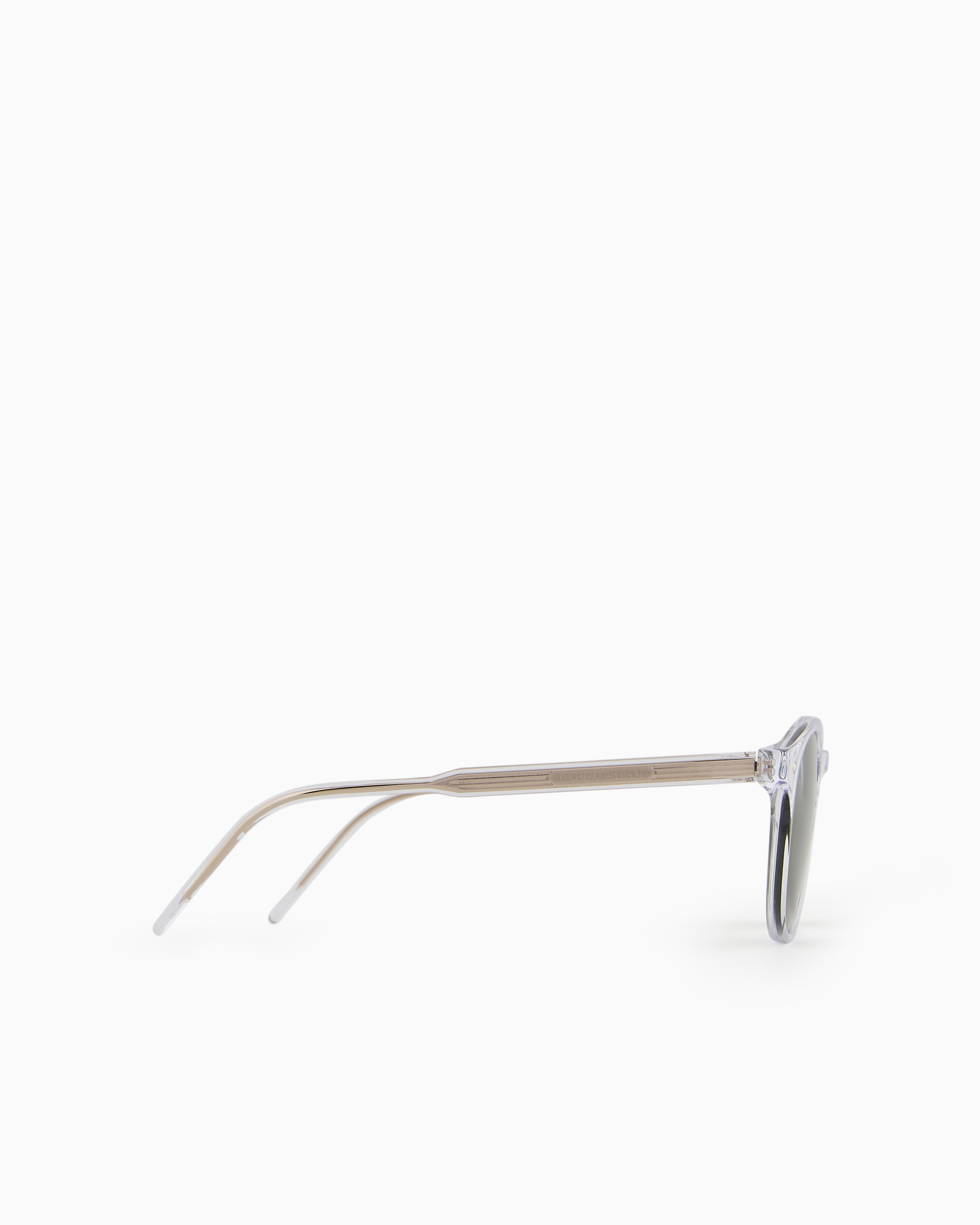 Giorgio Armani Men's Panto Sunglasses In Transparent