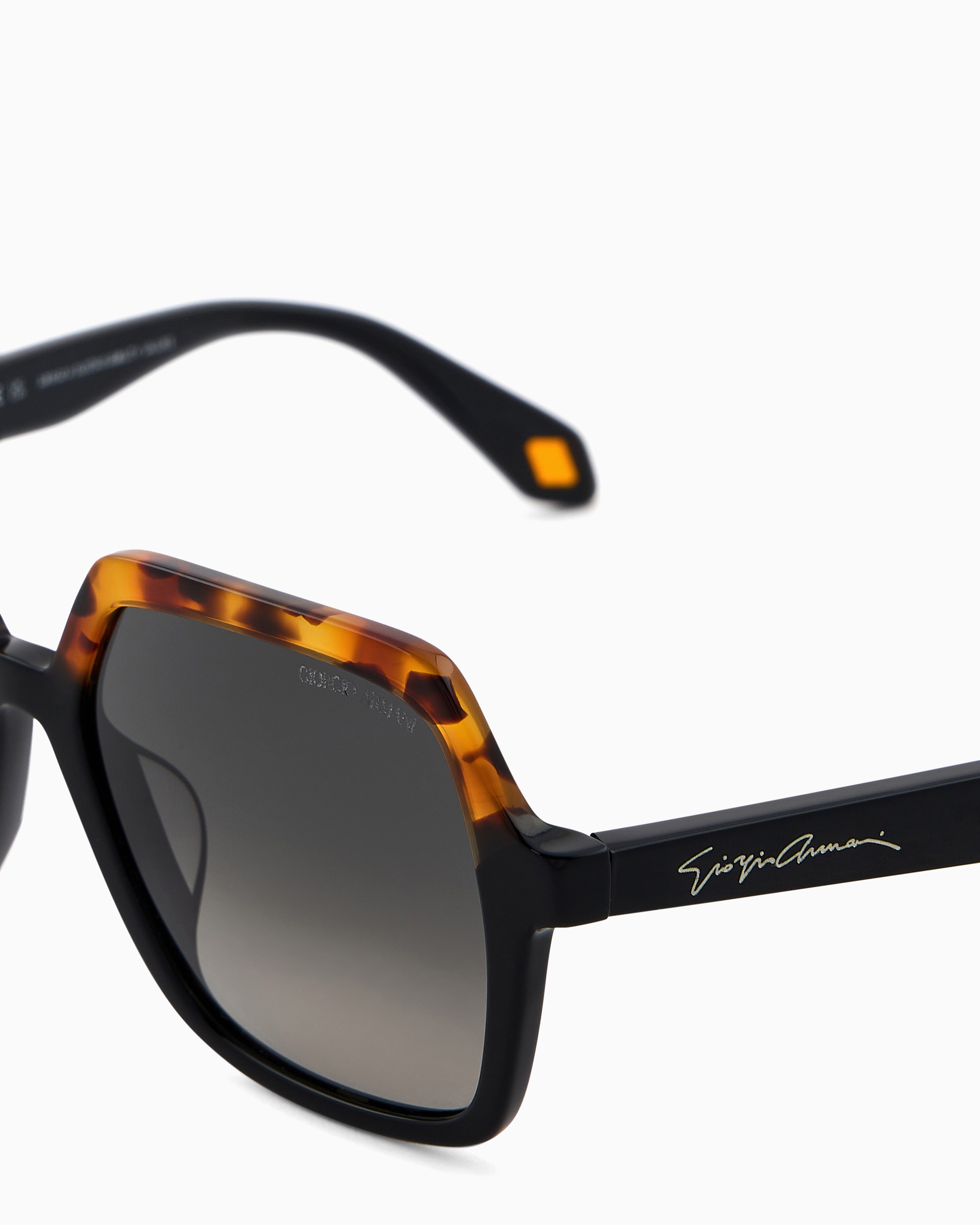 Giorgio Armani Gradient-lens Oversize-frame Sunglasses In Brown