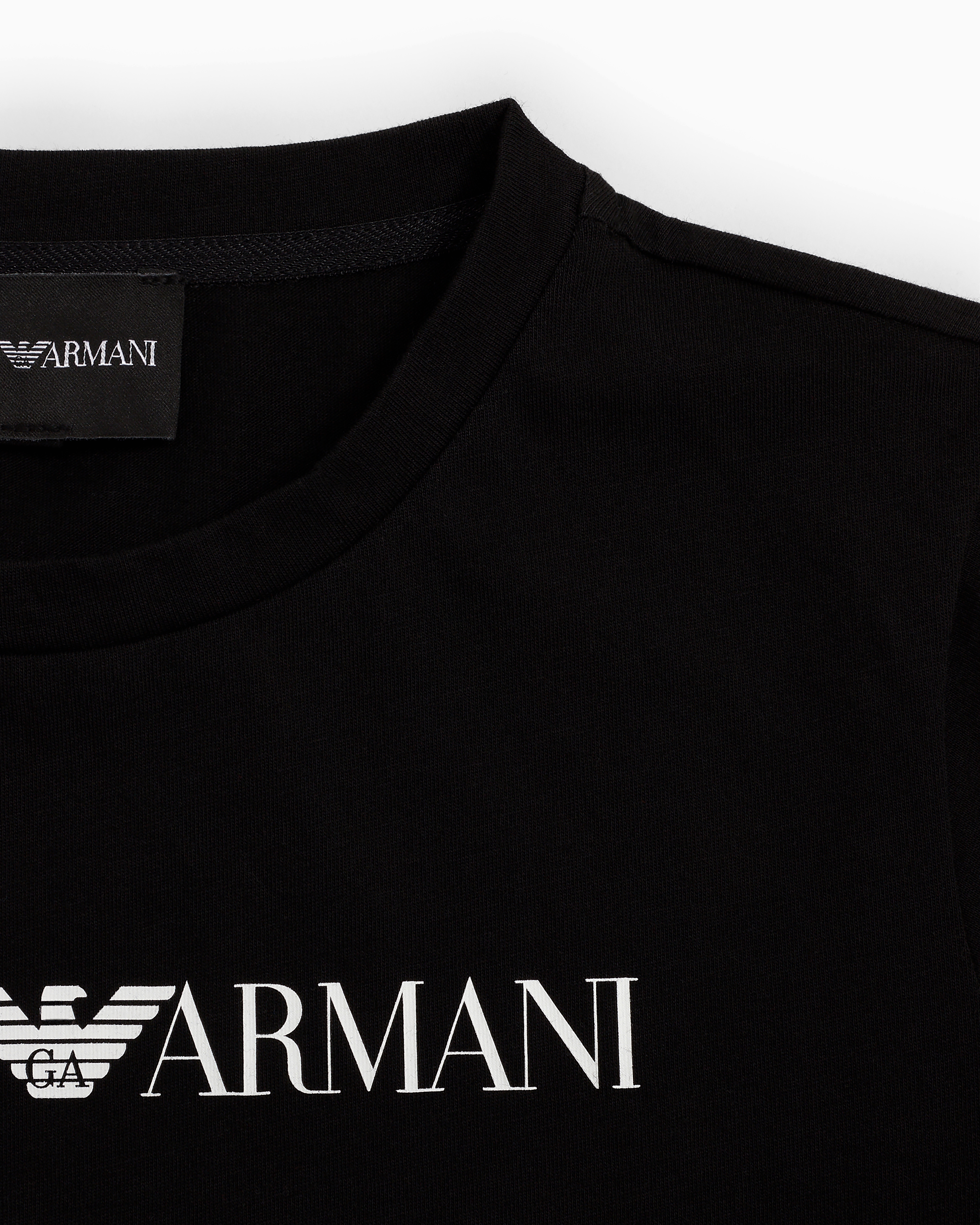 Emporio Armani Official Store T-shirt En Jersey Pima Avec Logo In Black