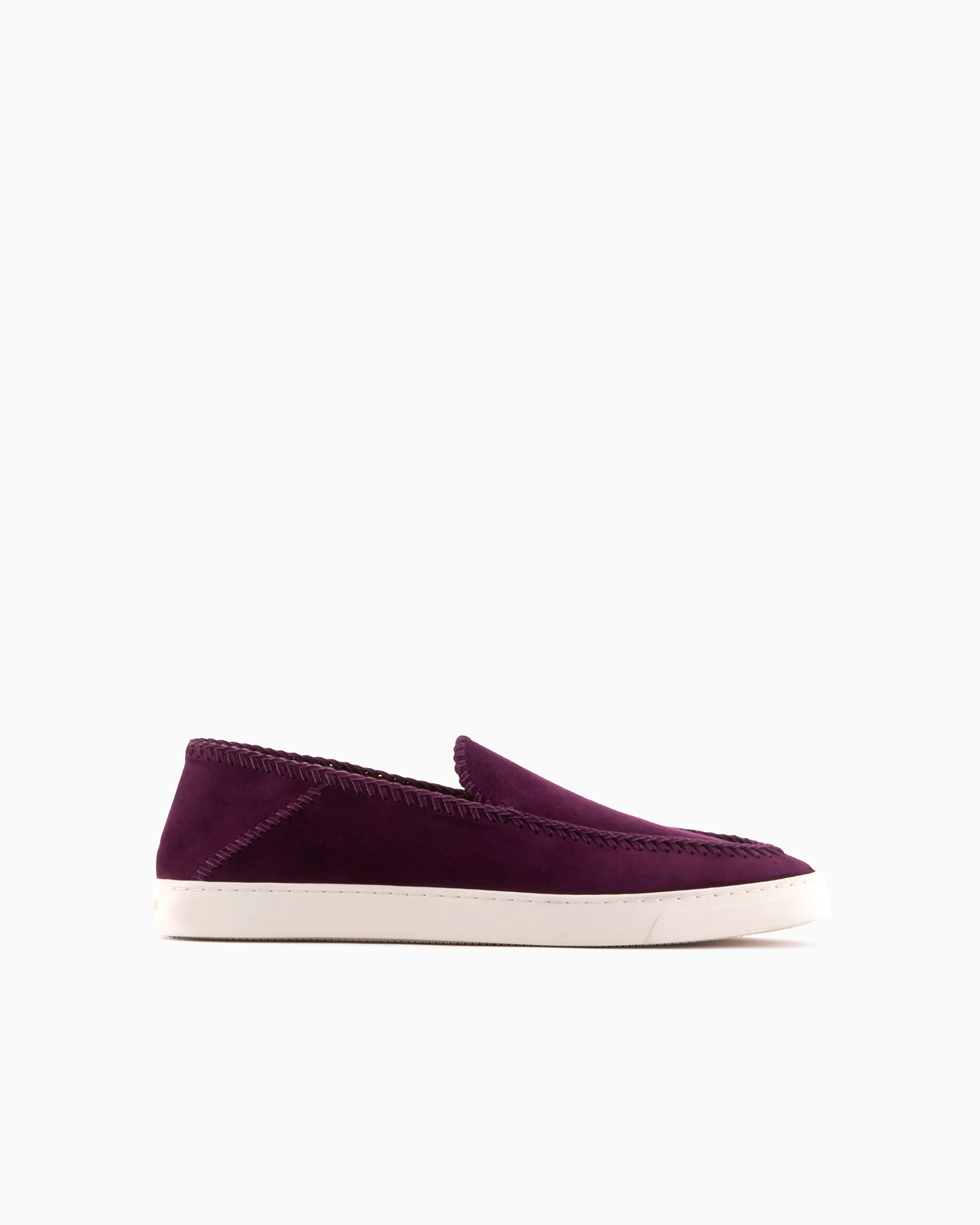Giorgio Armani Galleria 3 Suede Slip-ons In Brown