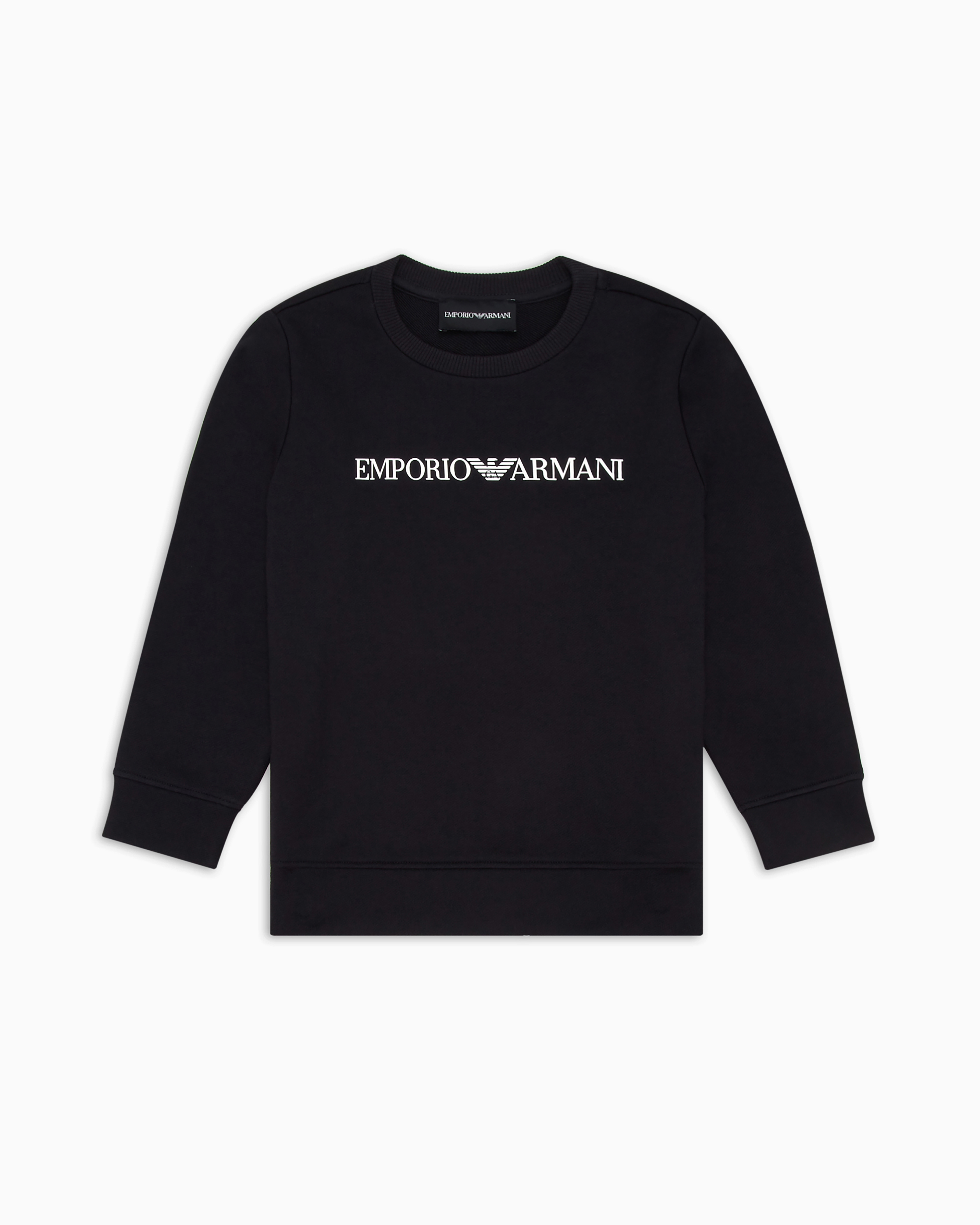 Emporio Armani Modal-blend Logo Sweatshirt In Blue Logo