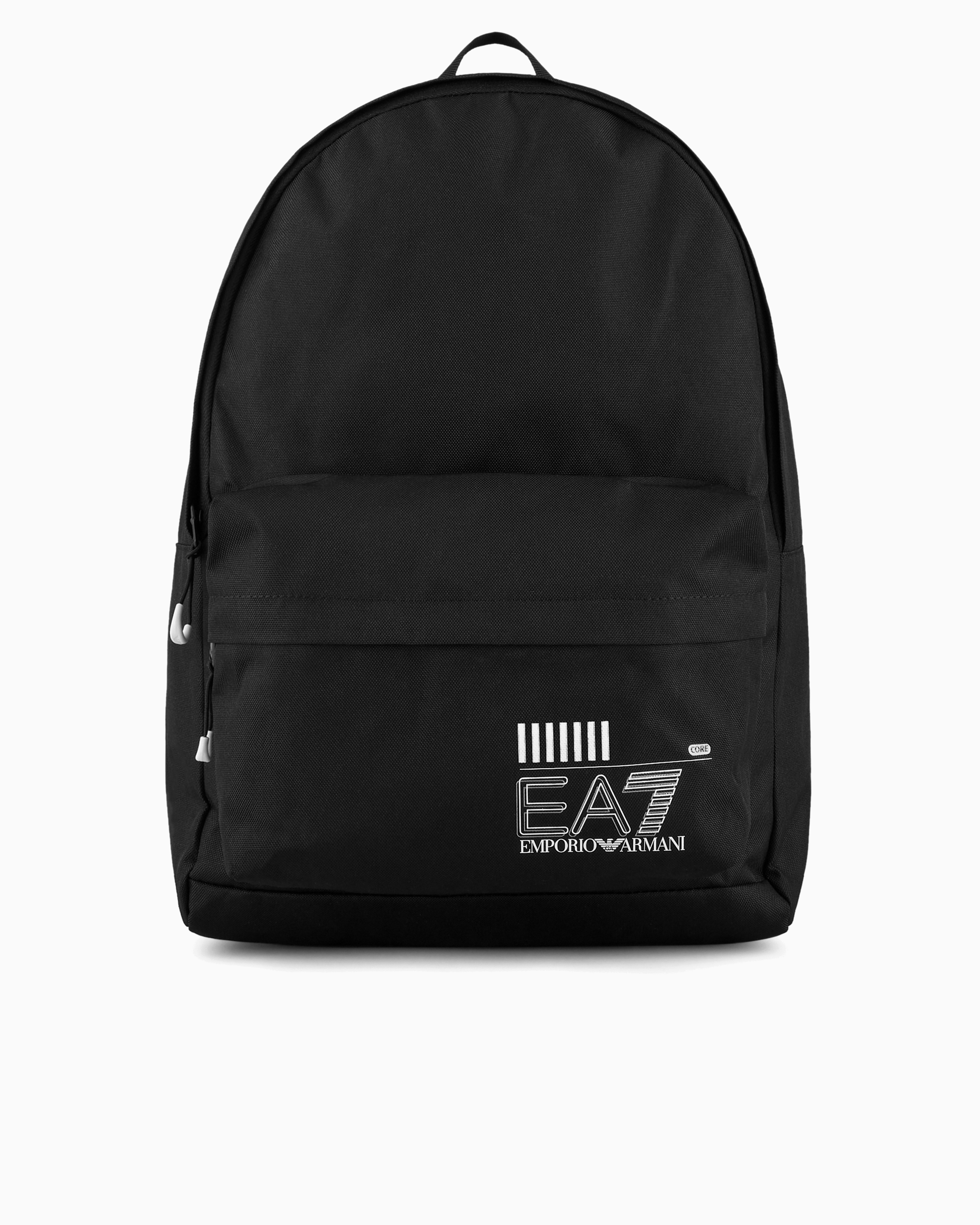 Emporio Armani Recycled Fabric Train Core Backpack In Black