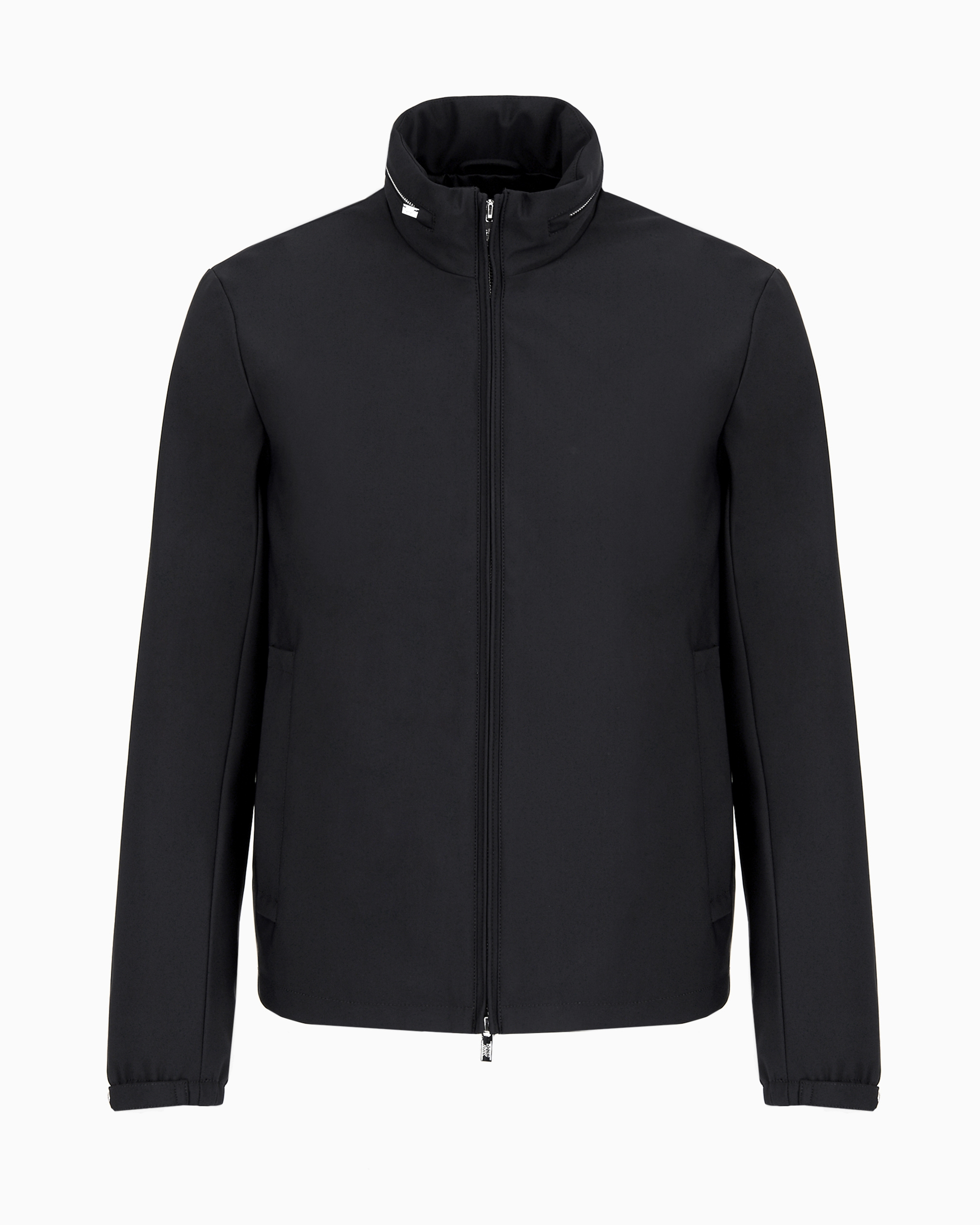 Emporio Armani Full-zip Nylon Blouson In Black