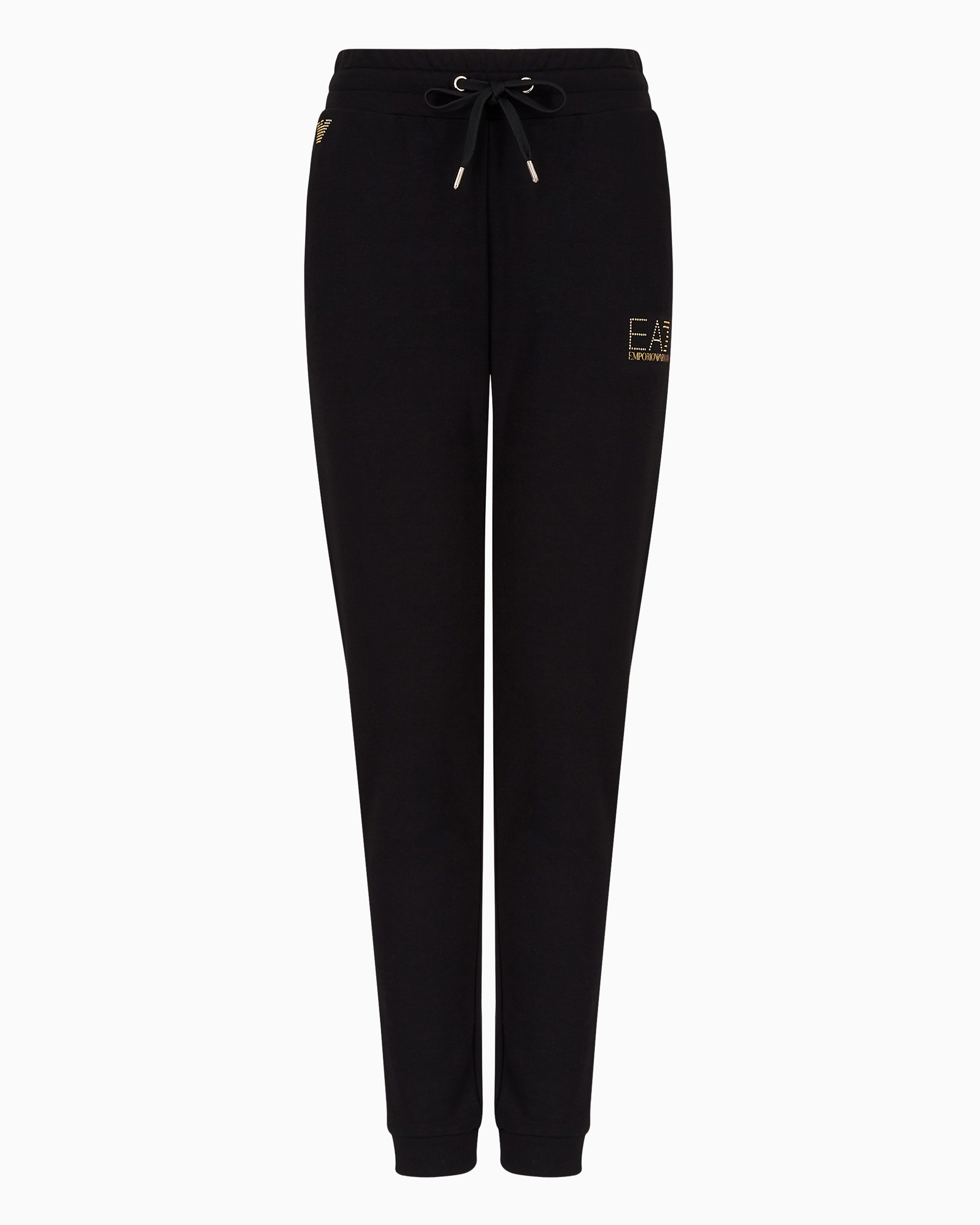 Emporio Armani Evolution Jersey-fleece Trousers In Black