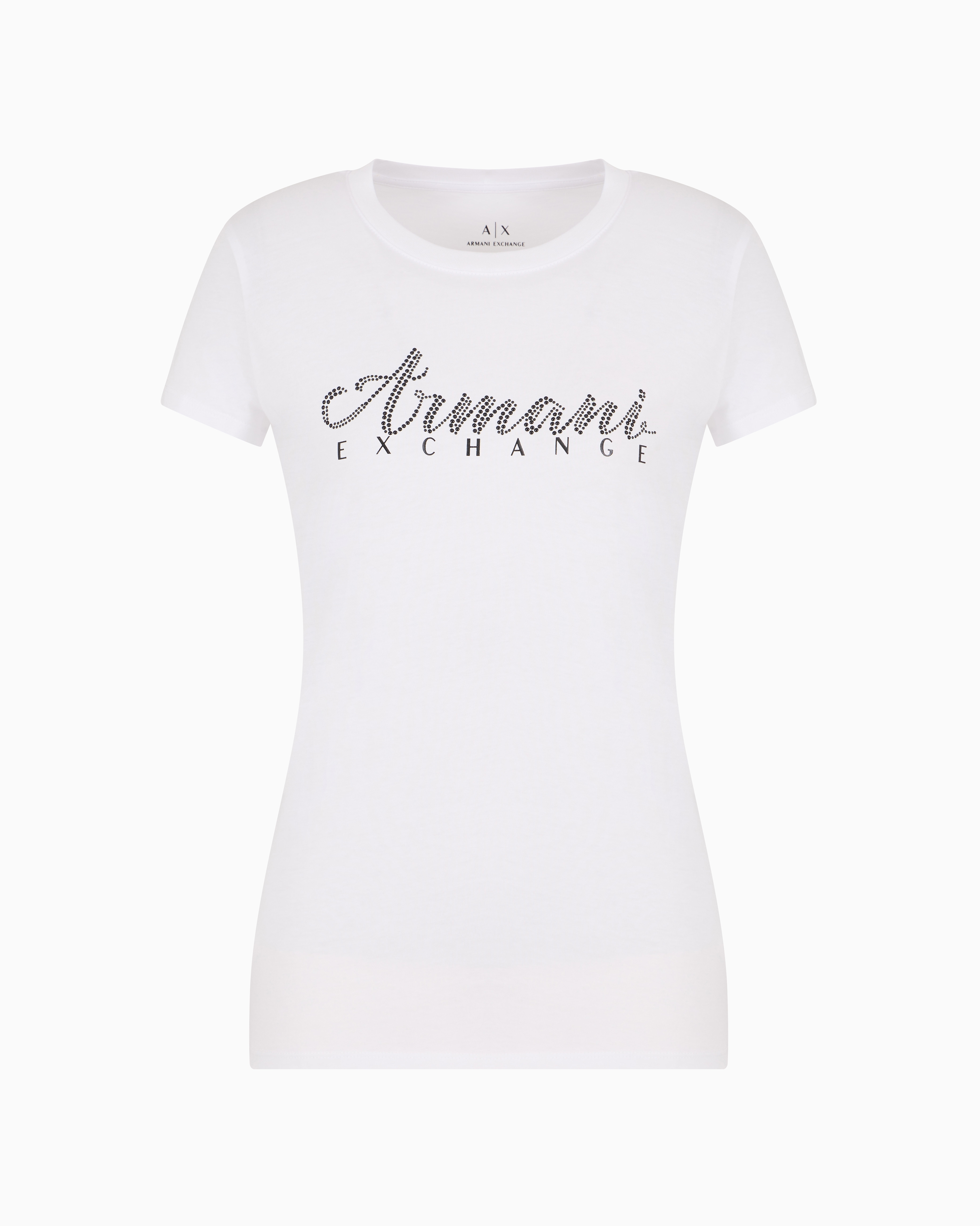 Armani Exchange Slim Fit T-shirt In Stretch Cotton Jersey In White