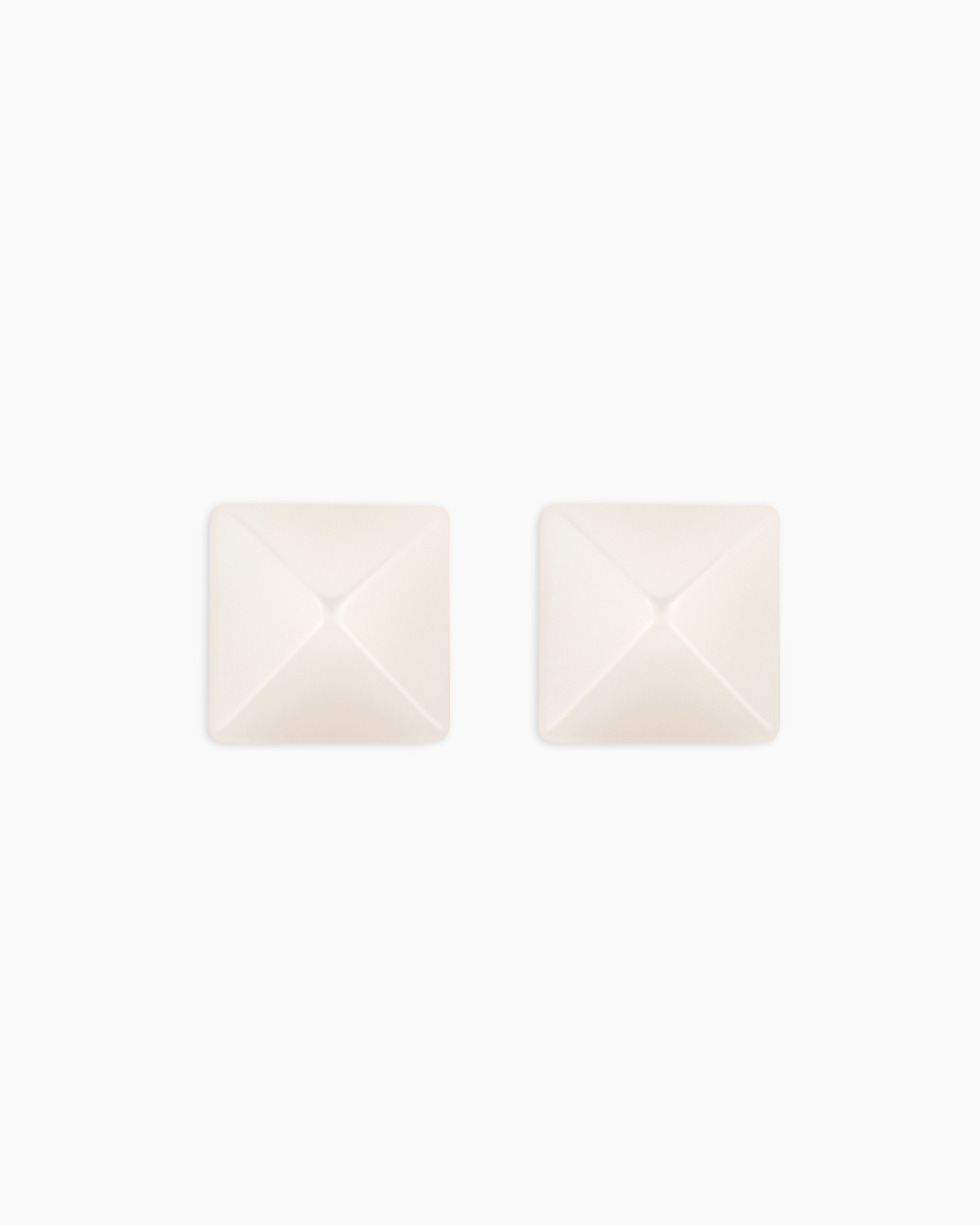 Emporio Armani Official Store Oversize Square Faceted Earrings In White