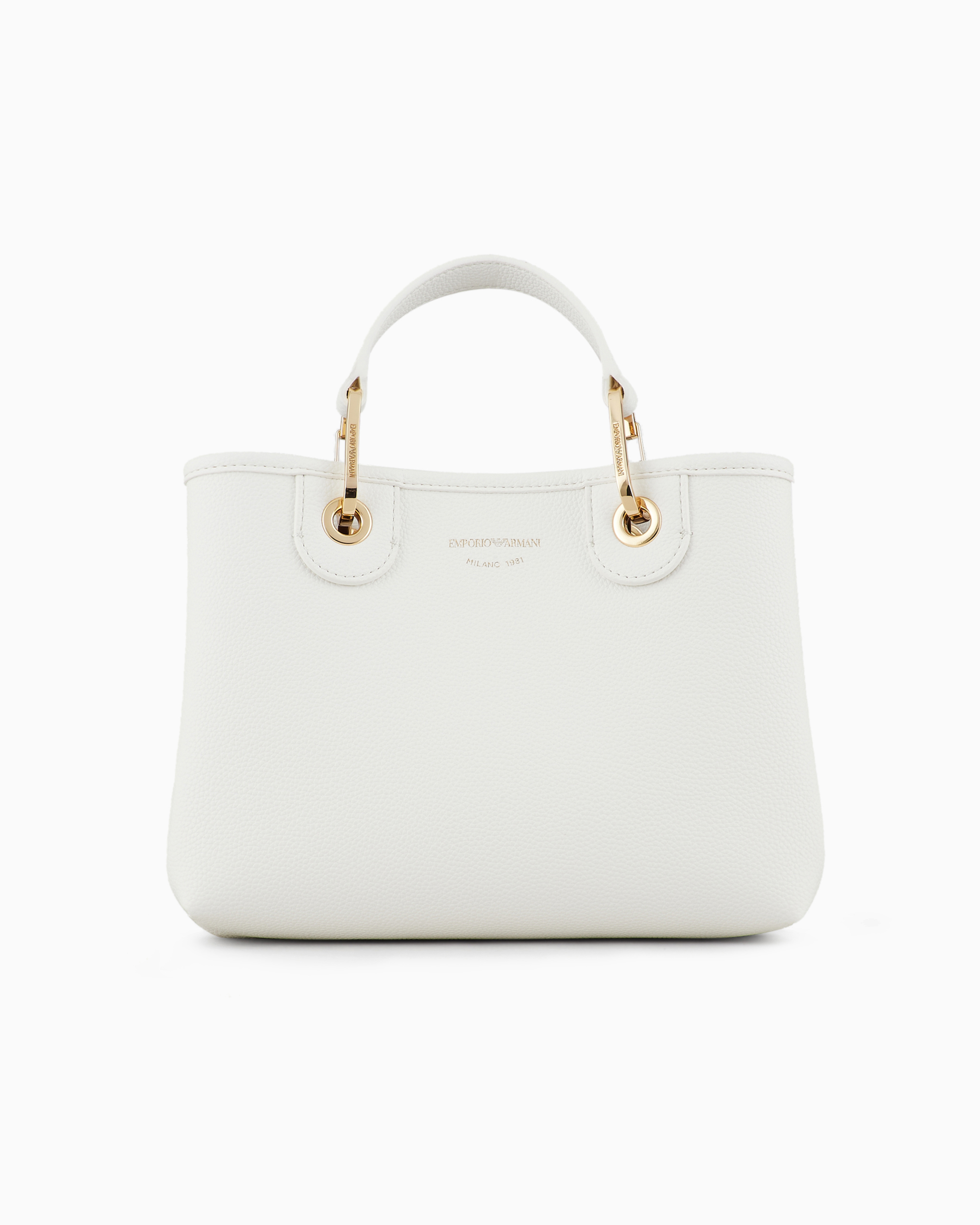 Emporio Armani White Shoulder Bag In White Logo