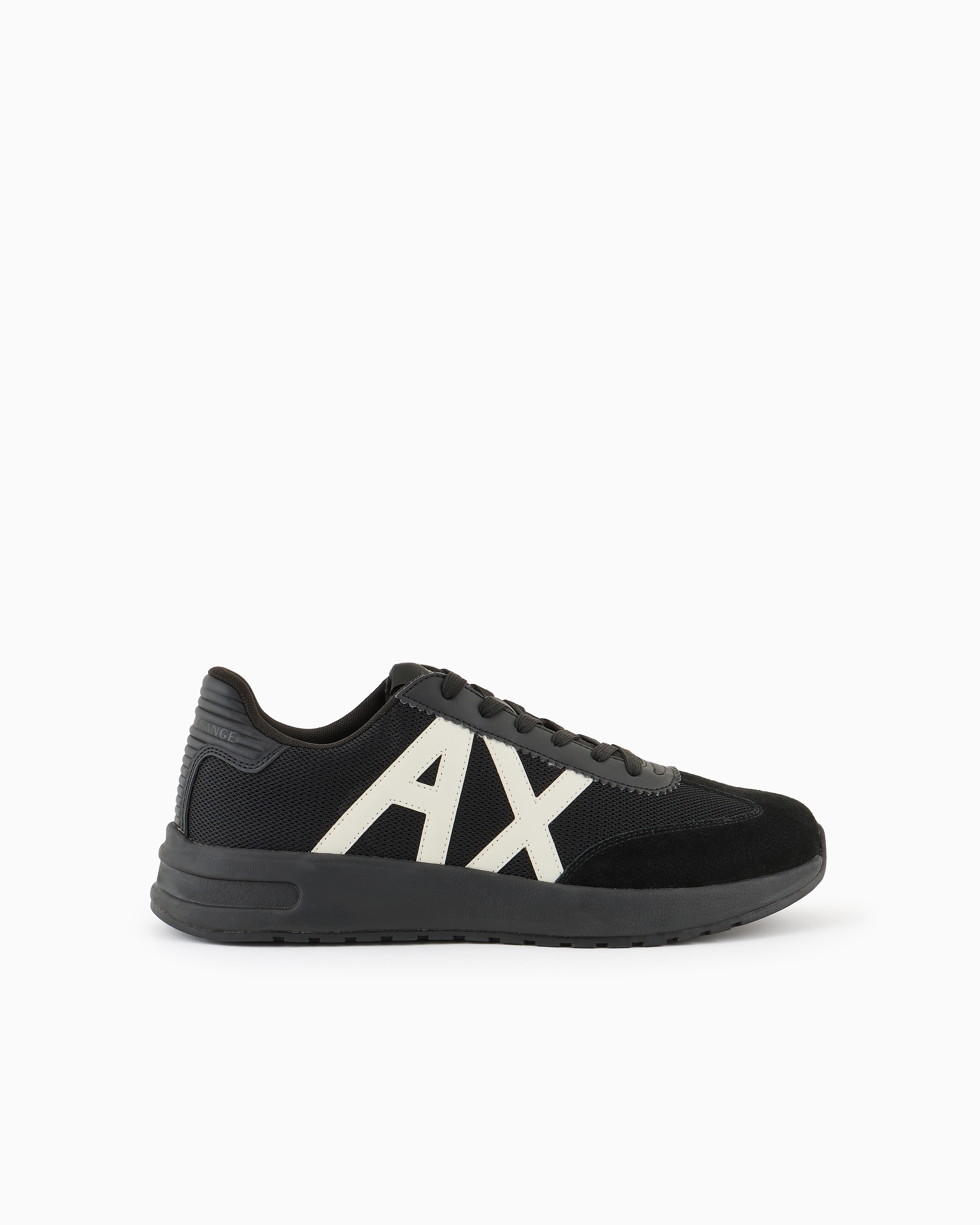 Shop Armani Exchange Heeled Ankle Boots With Logo In Black