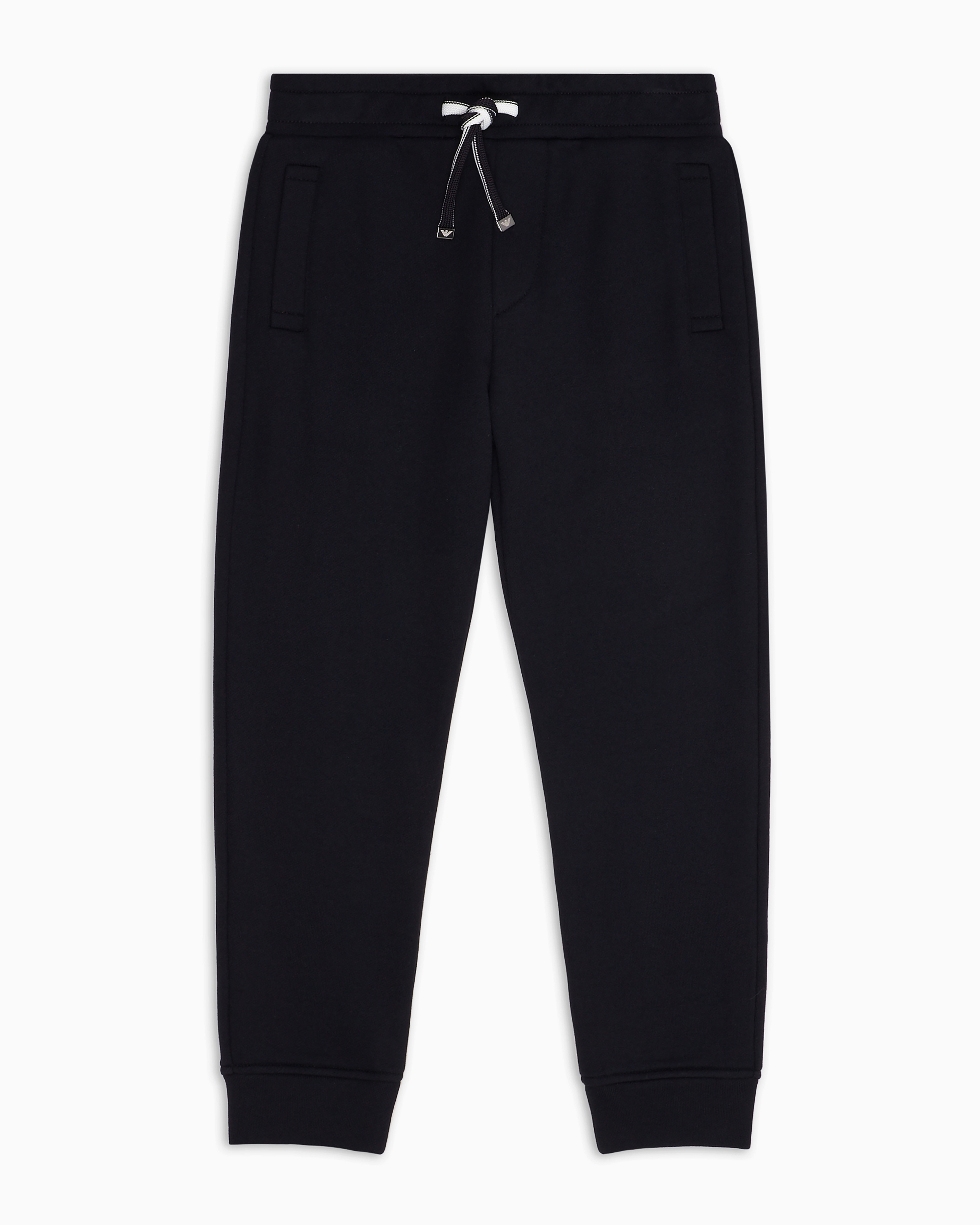 Emporio Armani Official Store Modal-blend Jersey Fleece Joggers In Navy Blue