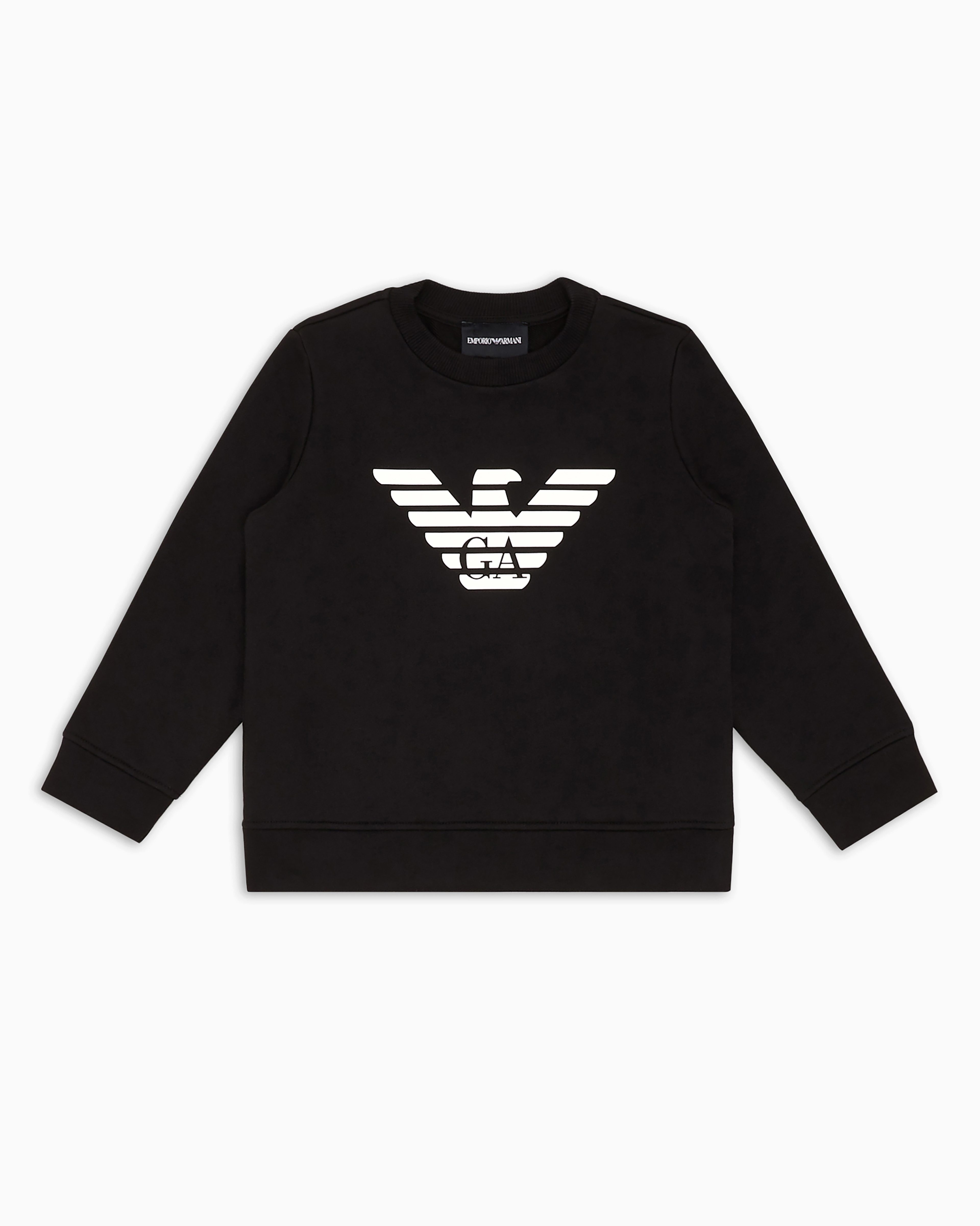 Emporio Armani Modal-blend Logo Sweatshirt In Black Logo