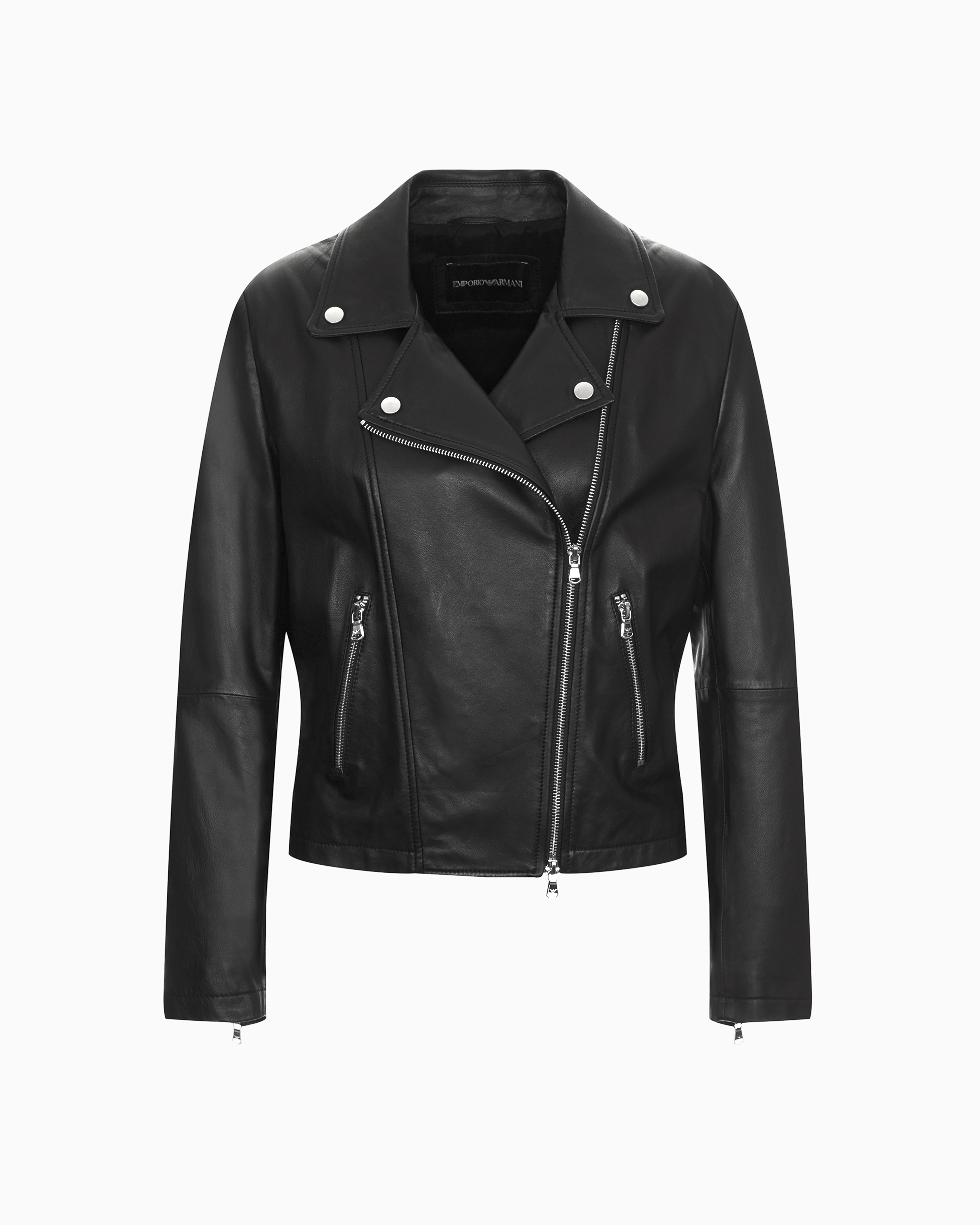 EMPORIO ARMANI NAPPA-LAMBSKIN BIKER JACKET 