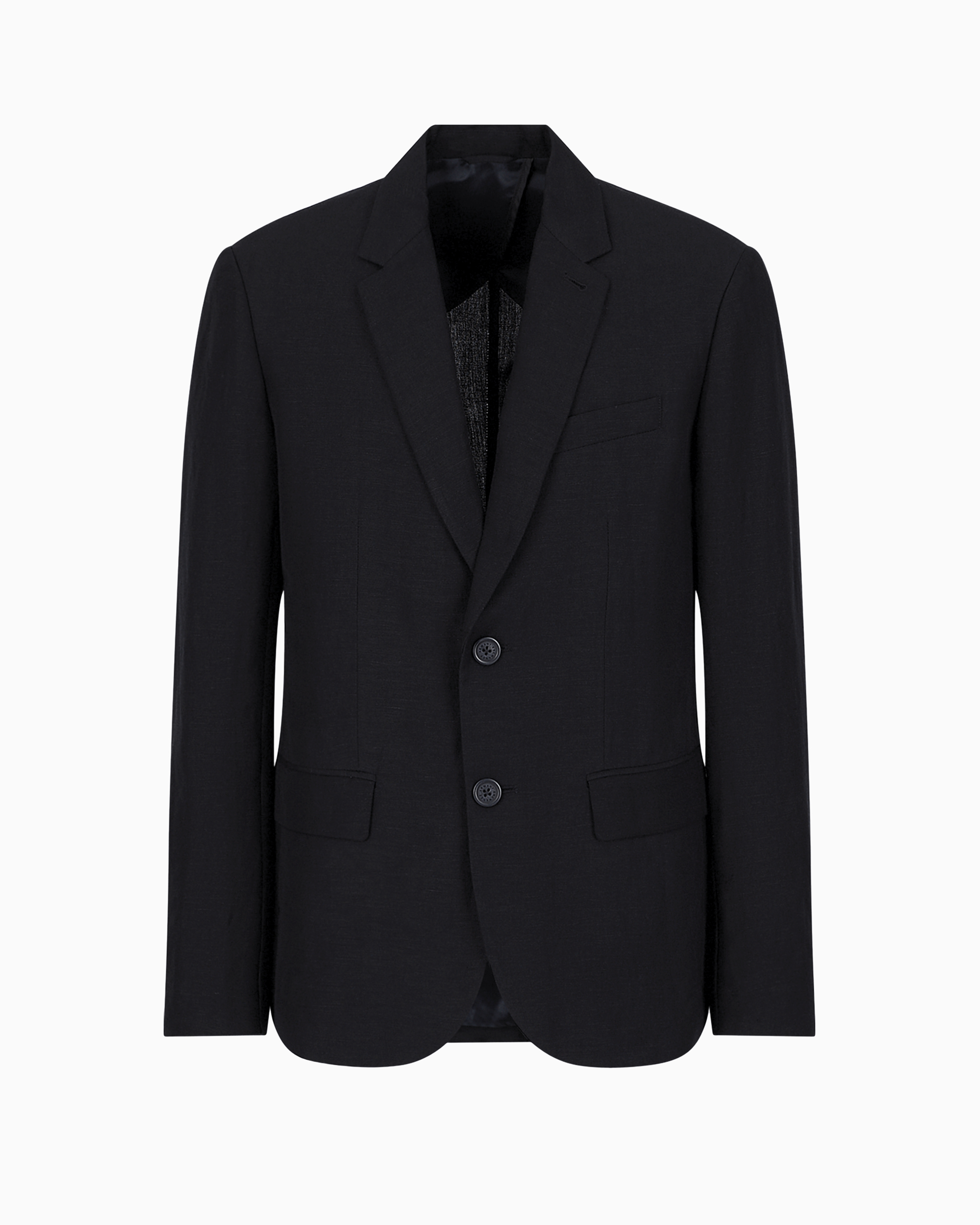 Armani Exchange Single-breasted Two-button Jacket In Black